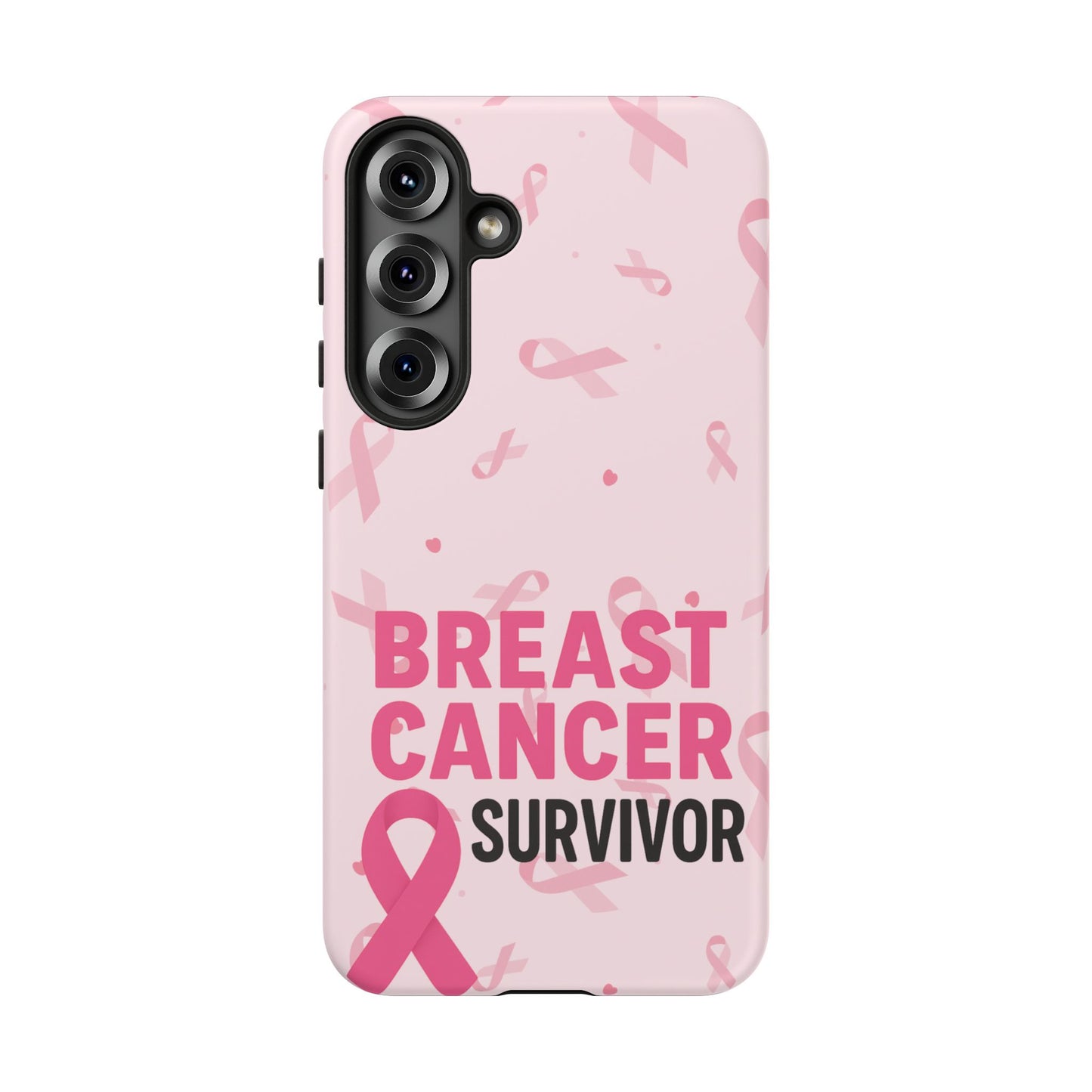Breast Cancer Survivor Phone Case, Cancer Awareness, Pink Ribbon Design, Tough Cases for Samsung