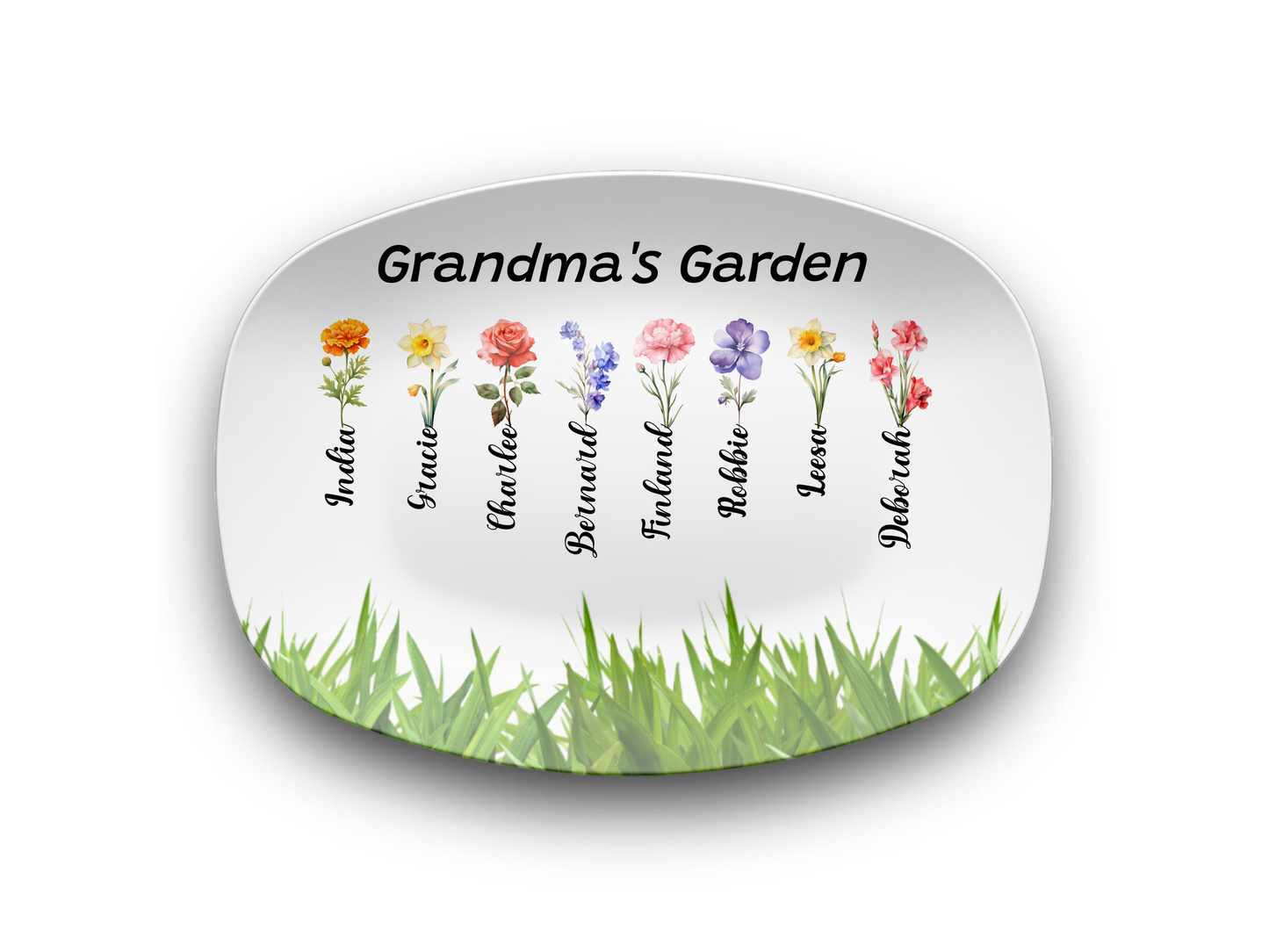 Make Her Smile with a Thoughtful Gift - The Grandma's Garden Personalized Platter