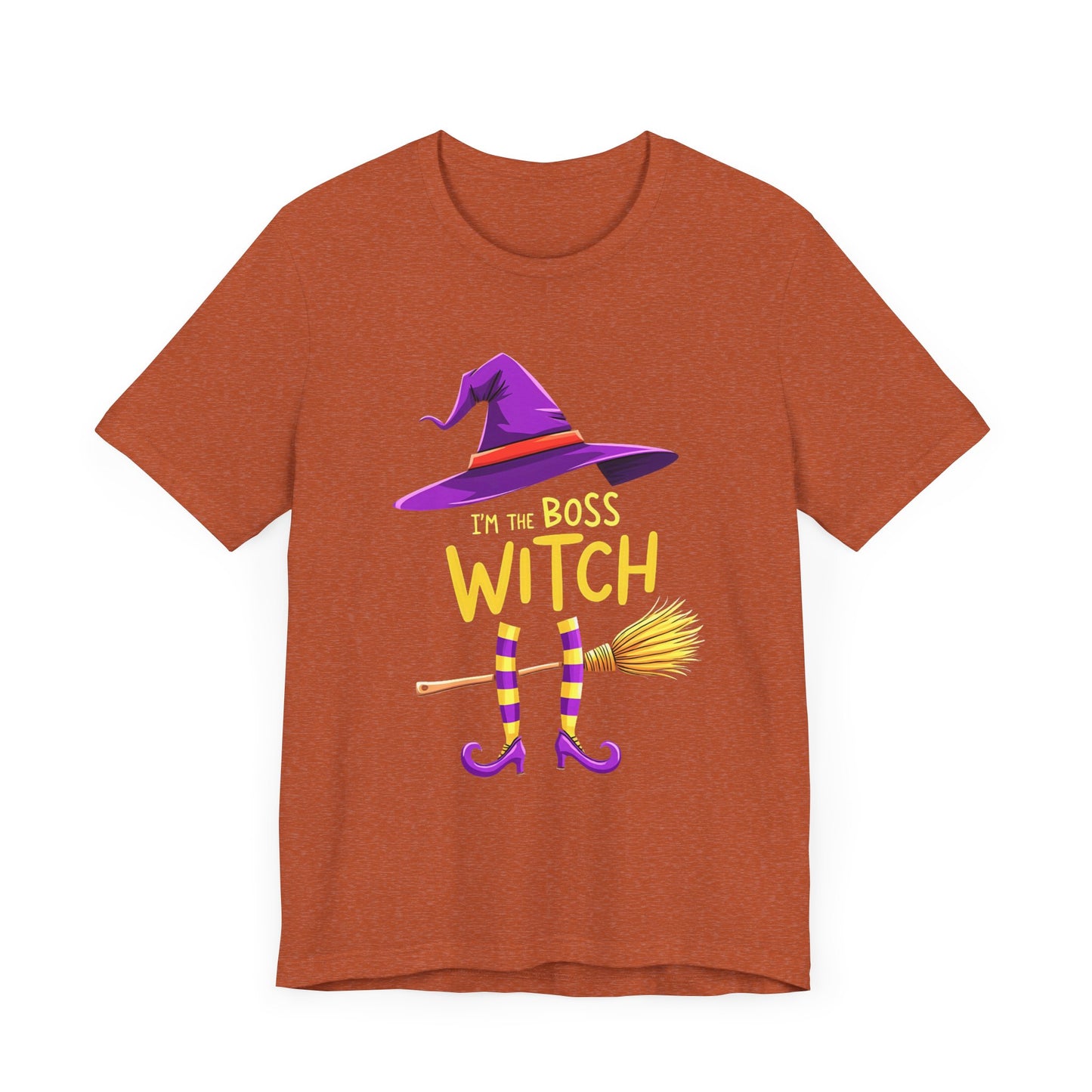 Spooky, Witchy "I'm the Boss Witch" Unisex Tee for Halloween Fun