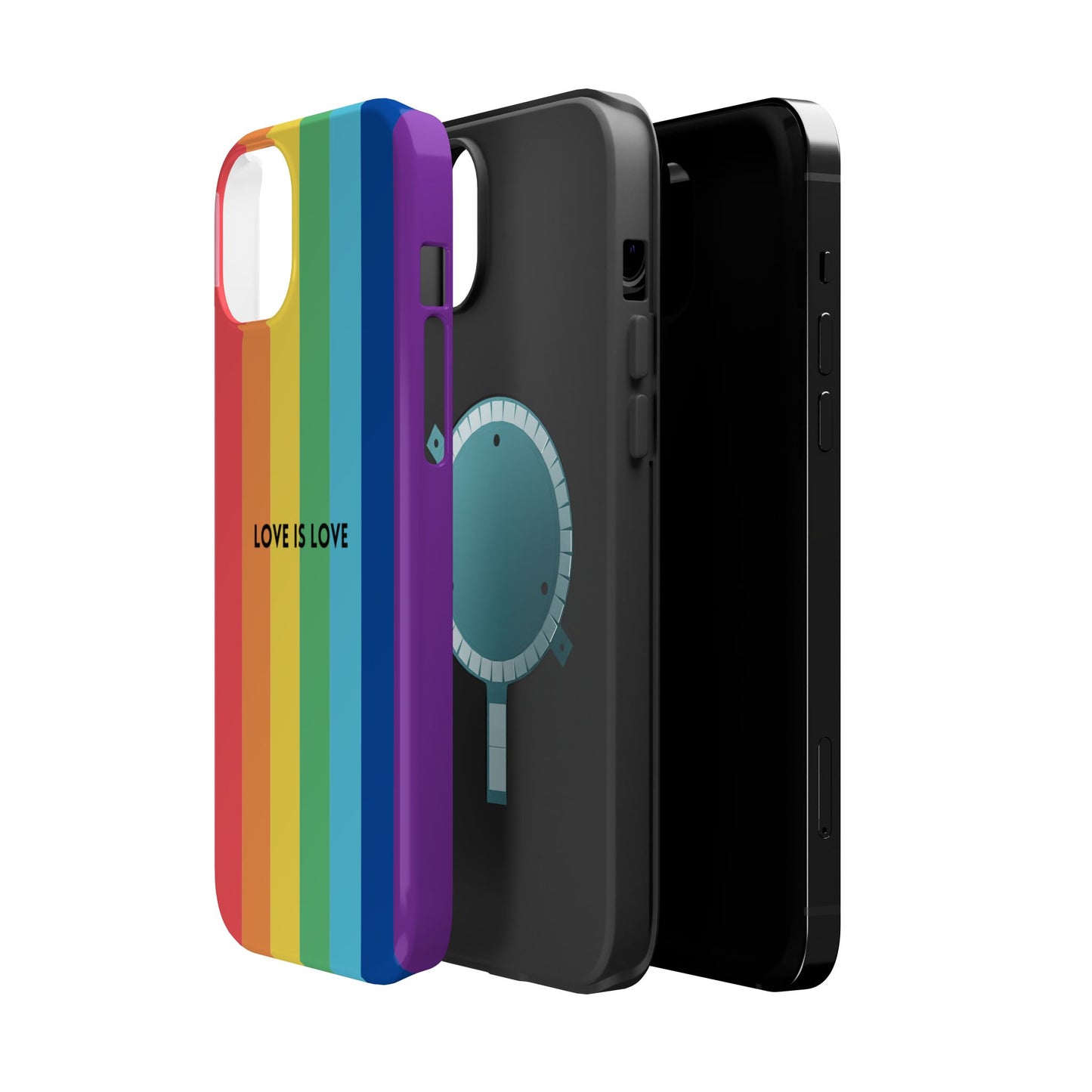 lOVE IS LOVE- Rainbow, LGBTQ+ Pride MAGNETIC Phone Case