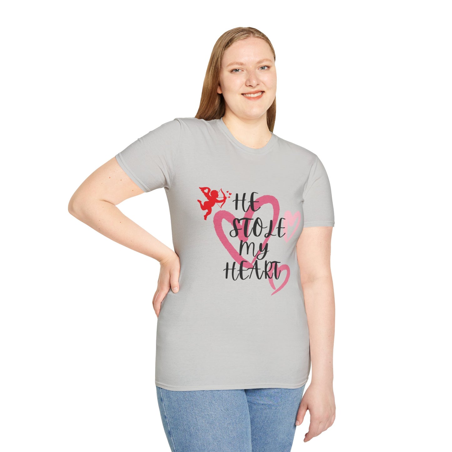 He Stole My Heart Unisex T-Shirt - Cute Valentine’s Day Couple Shift