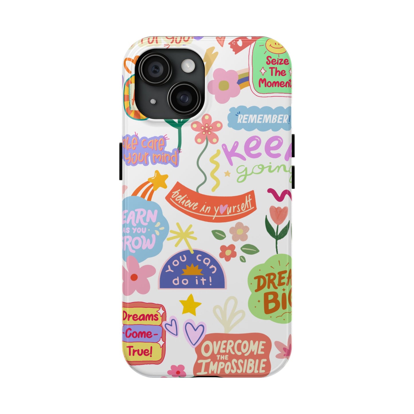 Inspirational, Motivational Phone Case, Cute Floral, Confidence Case, Gift for Her, Positive Vibes