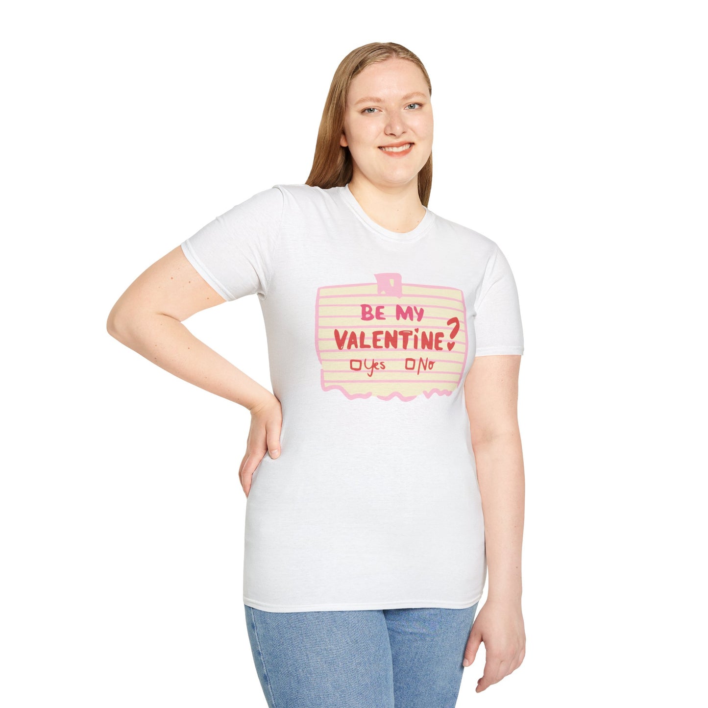 Couples Heart Graphic Unisex Softstyle T-Shirt - 'Yes or No' Design