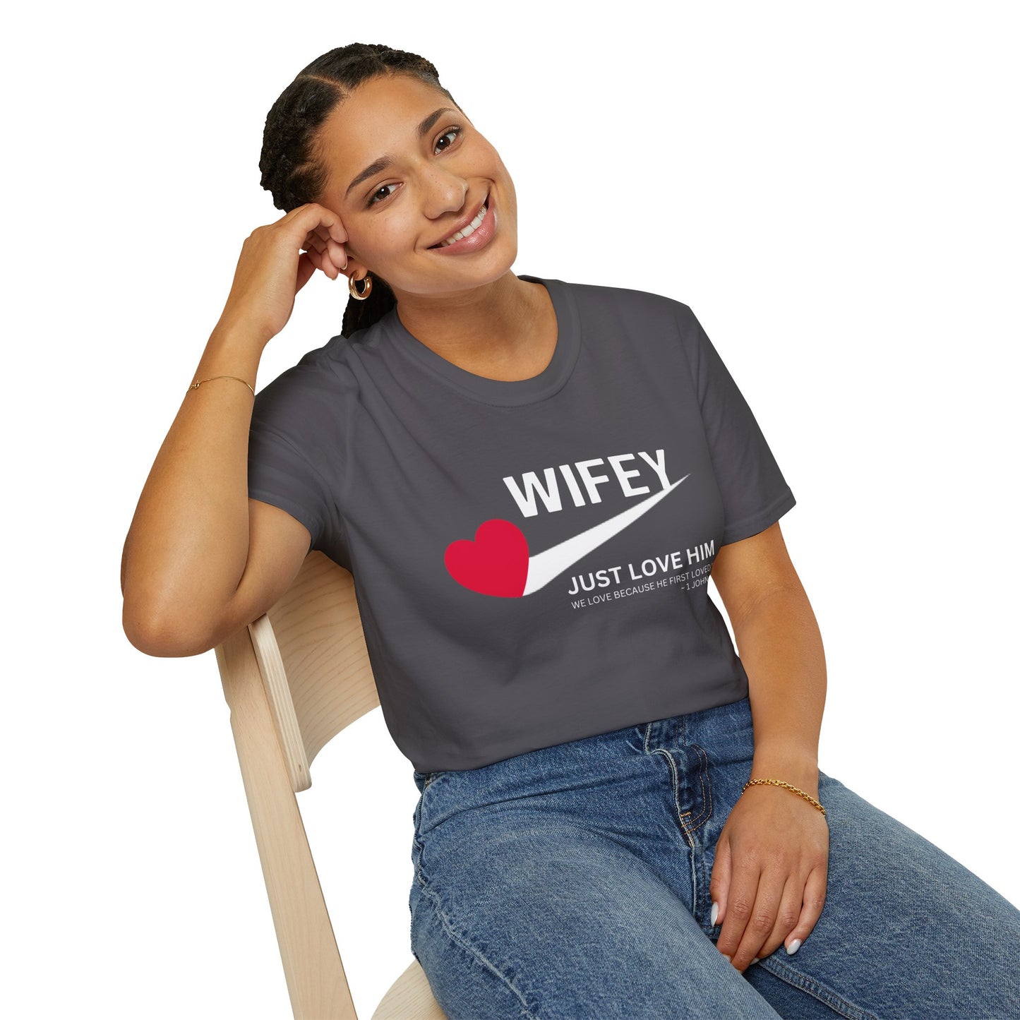 Wifey Just Love Him T-Shirt for Anniversaries & Valentine’s Day
