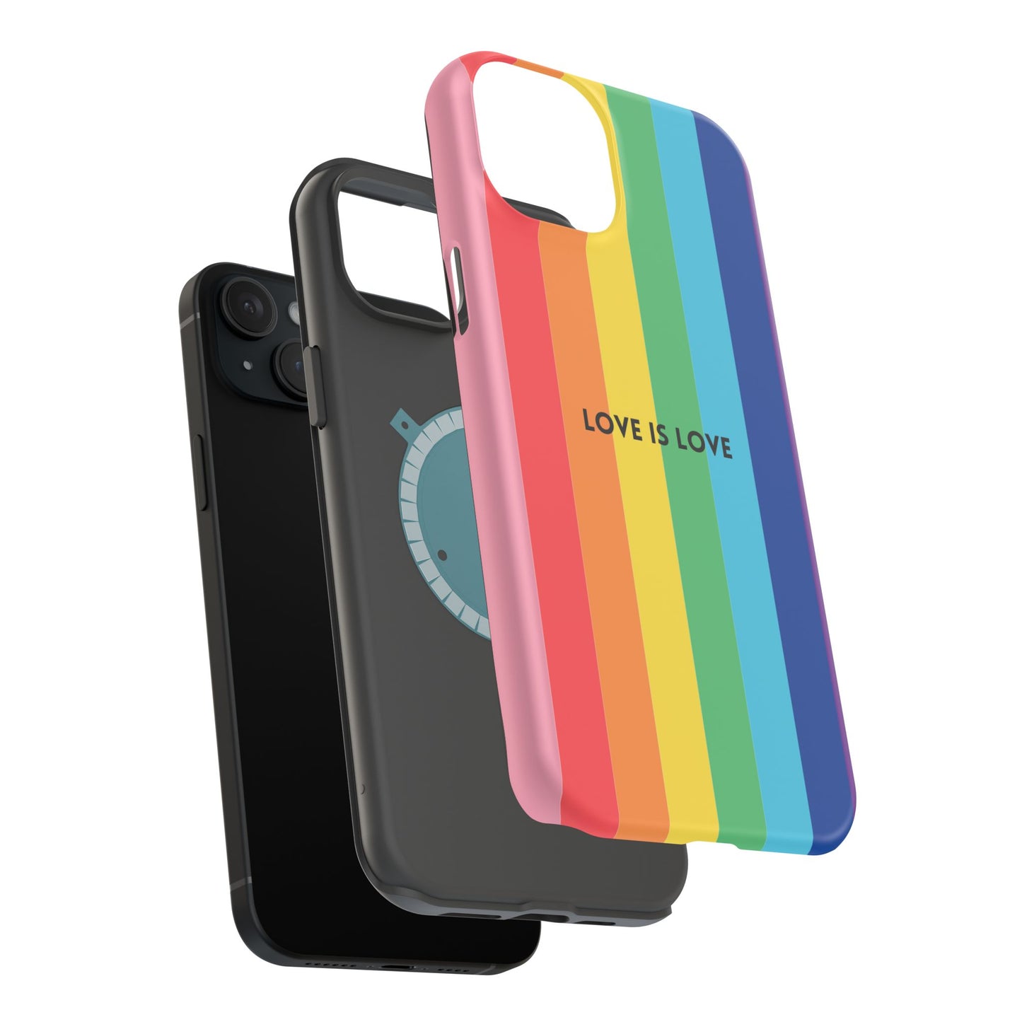 lOVE IS LOVE- Rainbow, LGBTQ+ Pride MAGNETIC Phone Case