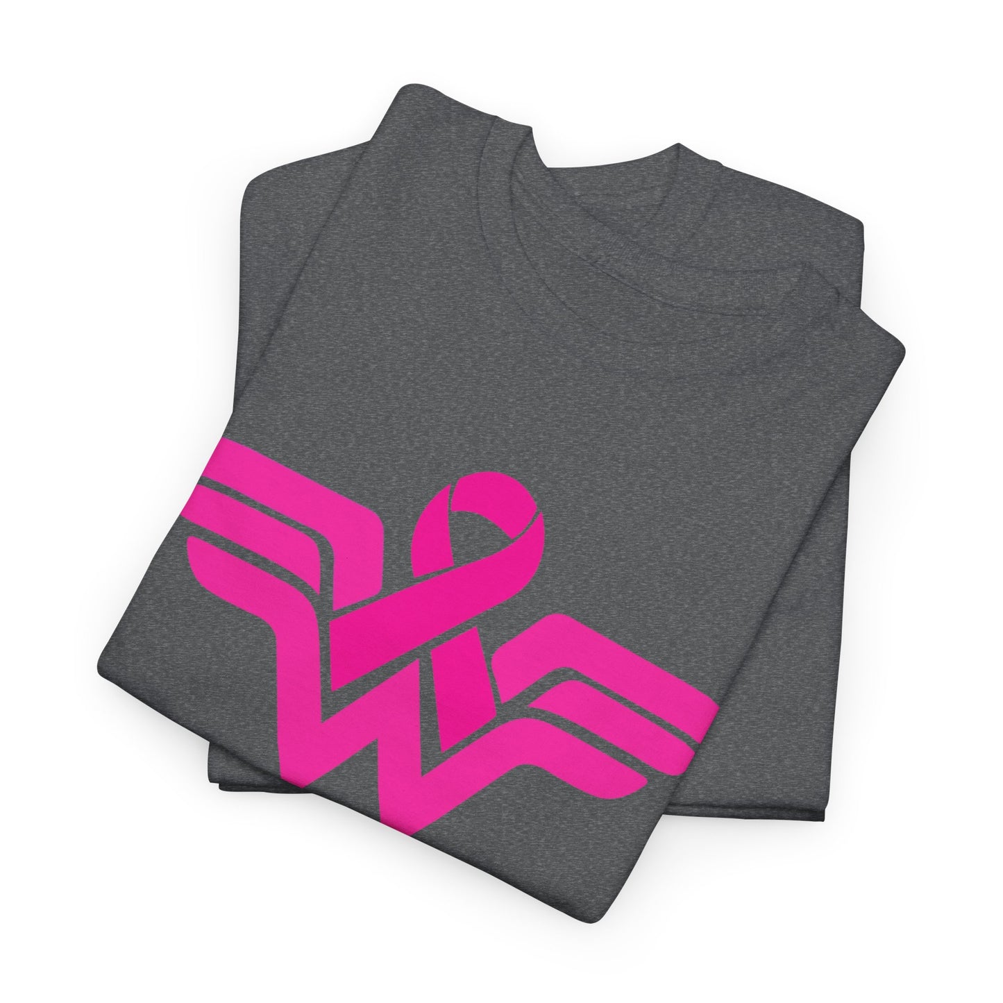 Empowerment Unisex Heavy Cotton Tee - Pink Wings & Ribbon Design