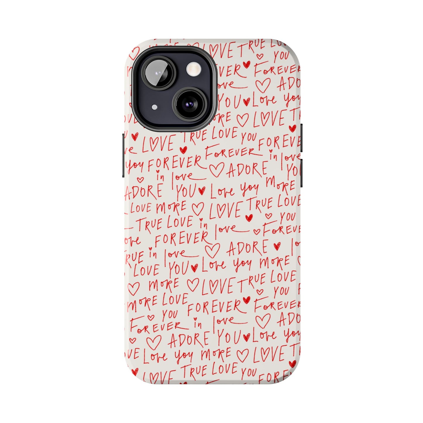 Love Hearts Tough Case for iPhone, Cute Heart Design, Adore You Case, True Love Protection