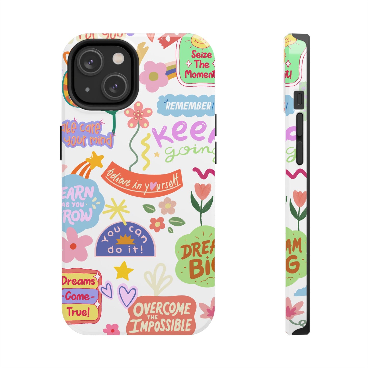Inspirational, Motivational Phone Case, Cute Floral, Confidence Case, Gift for Her, Positive Vibes