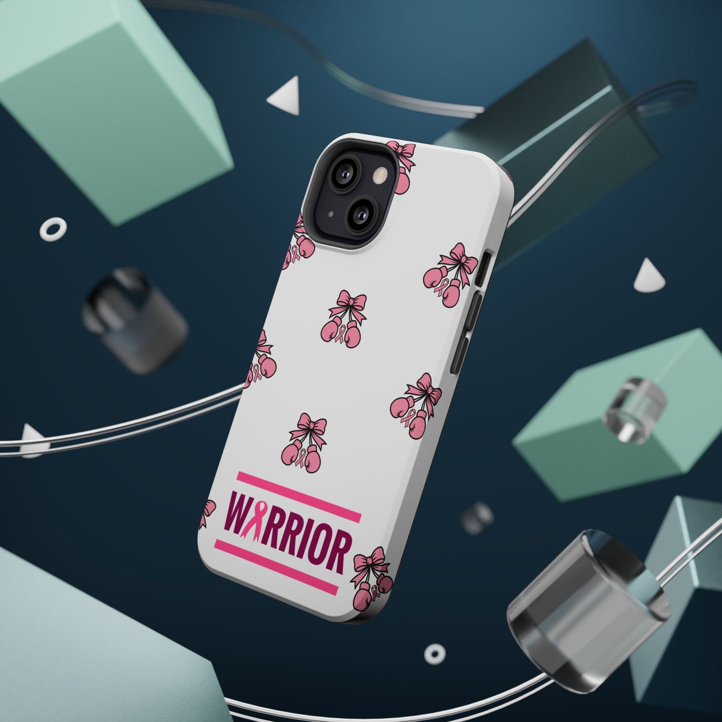 Warrior Bow Pink Magnetic Phone Case, Support Breast Cancer Awareness, Gift for Cancer Fighters for Iphone