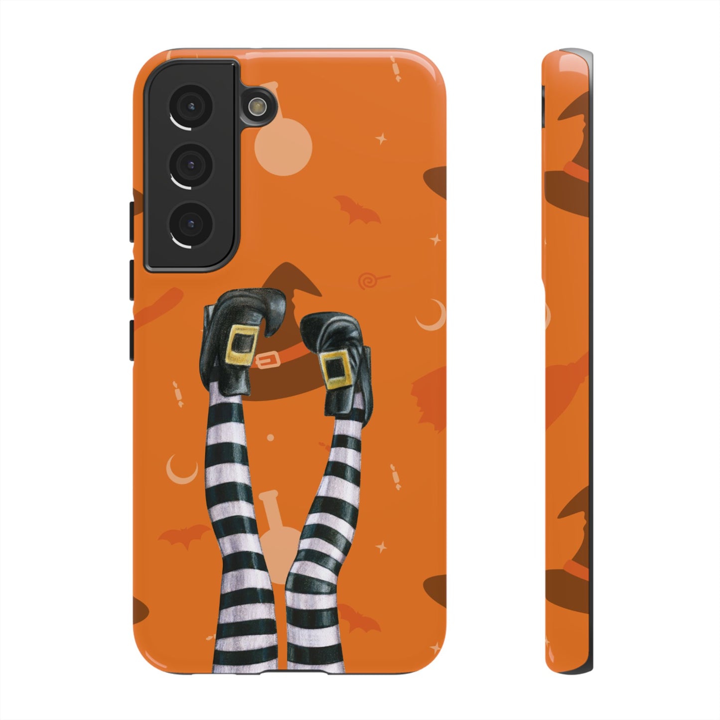 Halloween Phone Case, Spooky Design, Witch Legs for Samsung