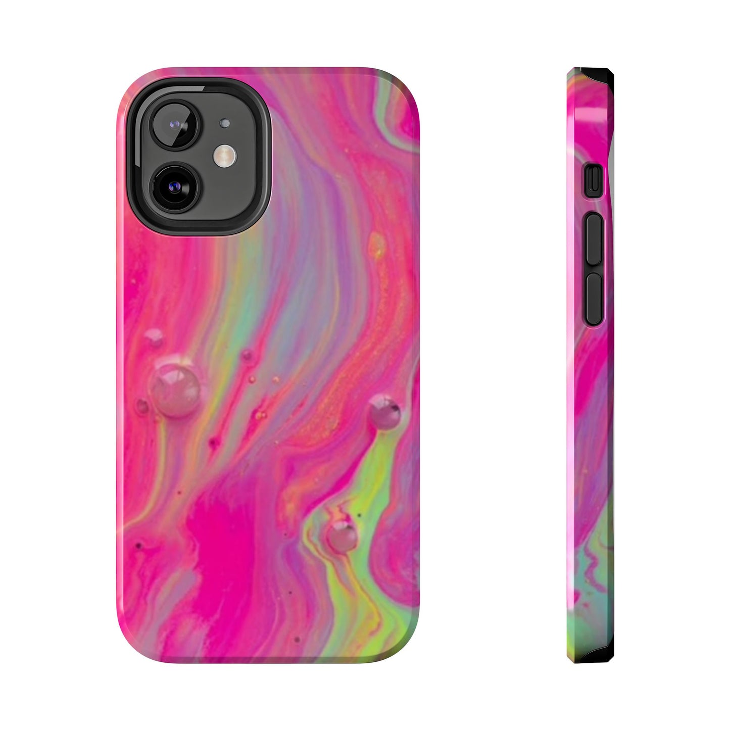 Colorful Swirl Futuristic Tough Phone Case, Stylish Durable Cover for Iphone