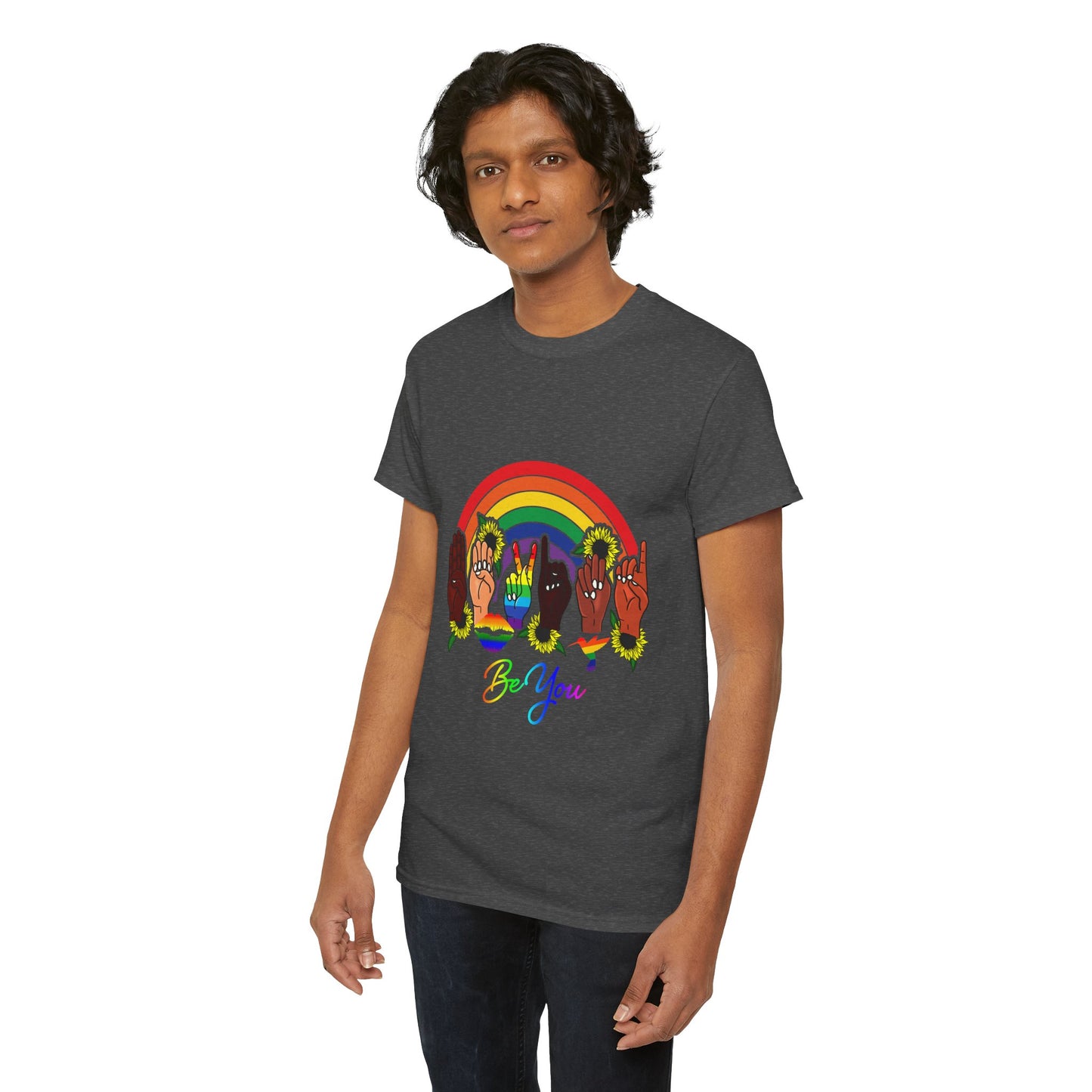 Be You Rainbow Hands Unisex Cotton Tee