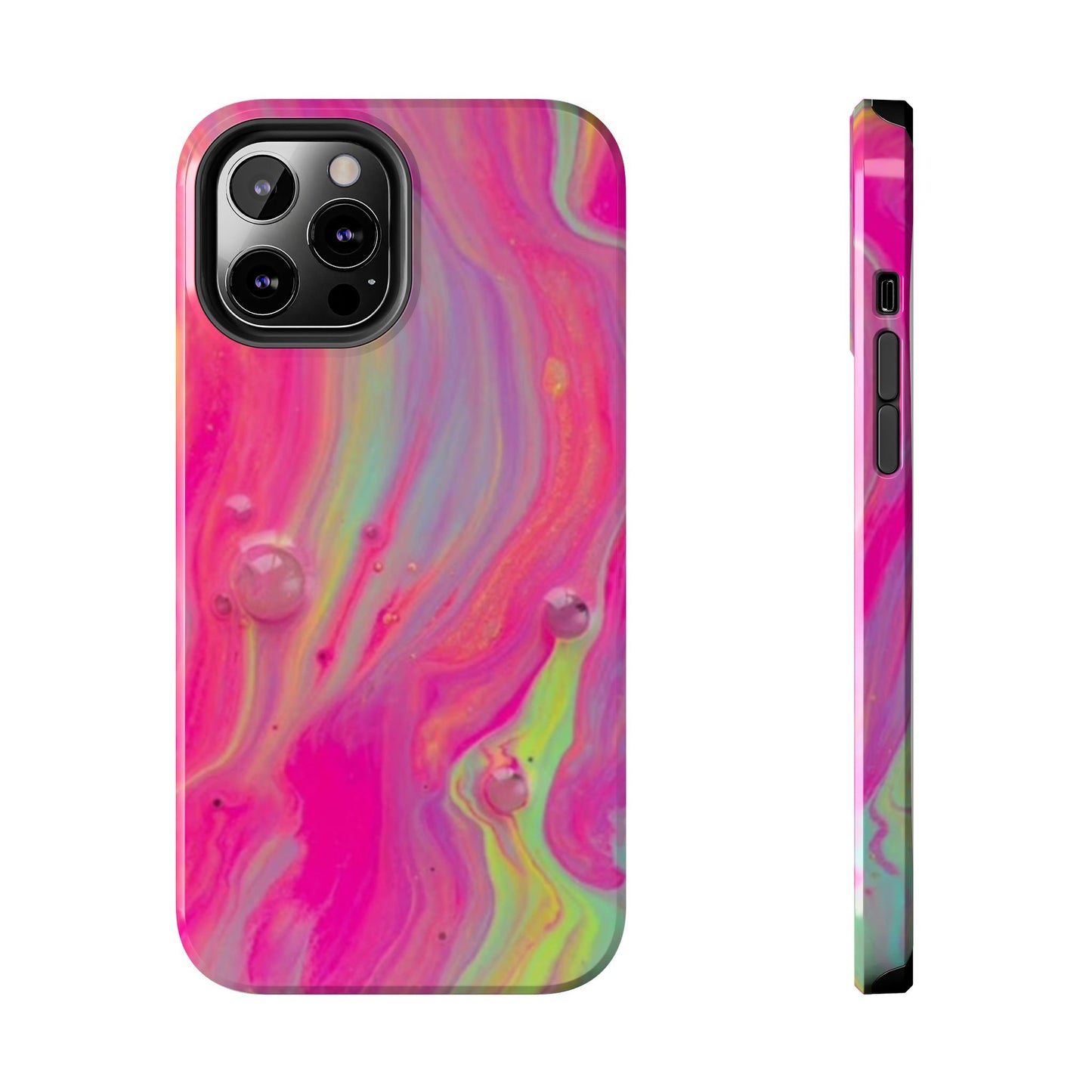 Colorful Swirl Futuristic Tough Phone Case, Stylish Durable Cover for Iphone