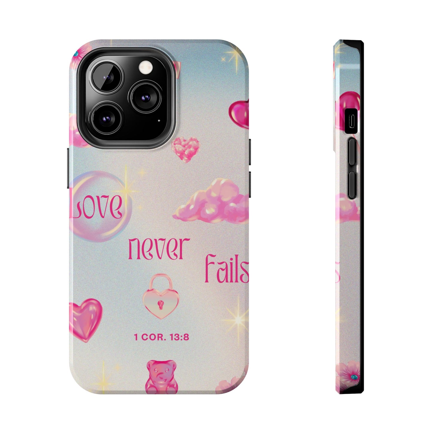 Love Never Fails Bible Verse Tough Phone Case