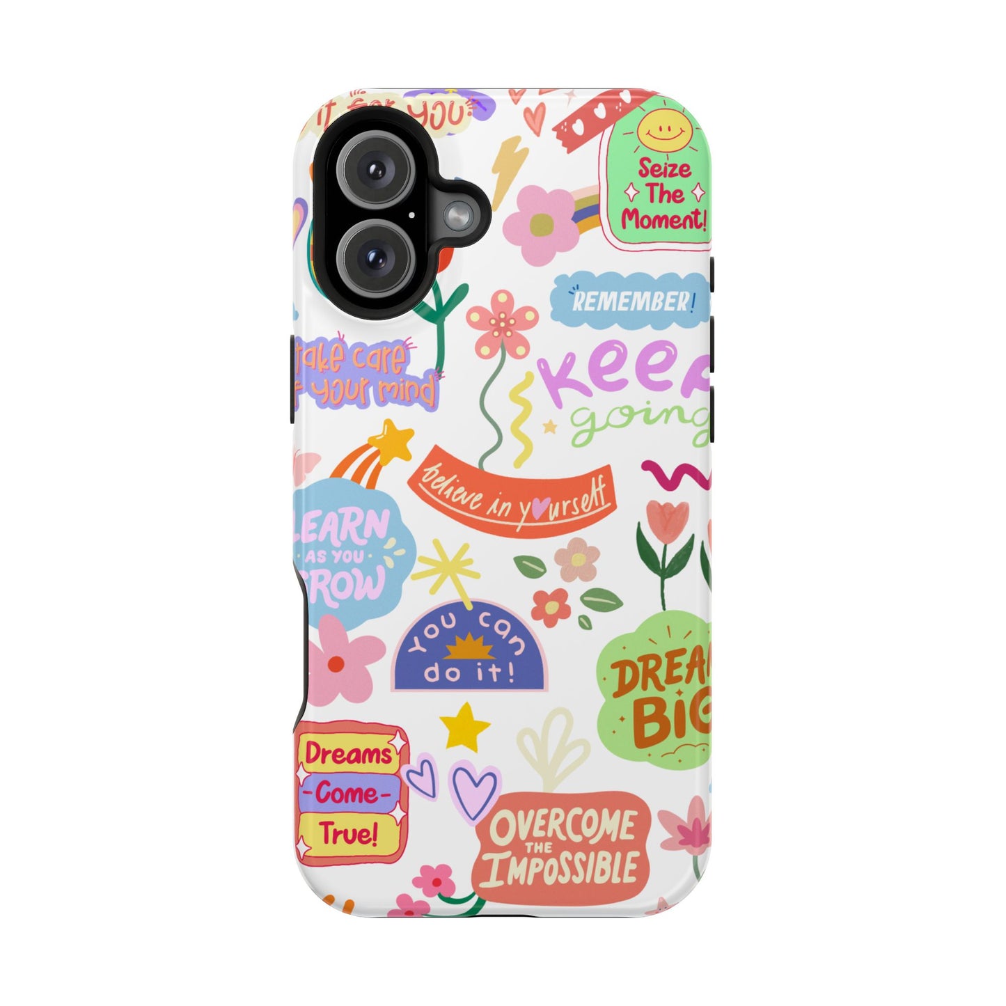 Inspirational, Motivational Phone Case, Cute Floral, Confidence Case, Gift for Her, Positive Vibes