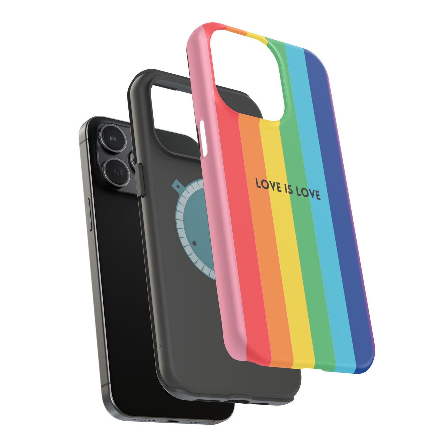 lOVE IS LOVE- Rainbow, LGBTQ+ Pride MAGNETIC Phone Case