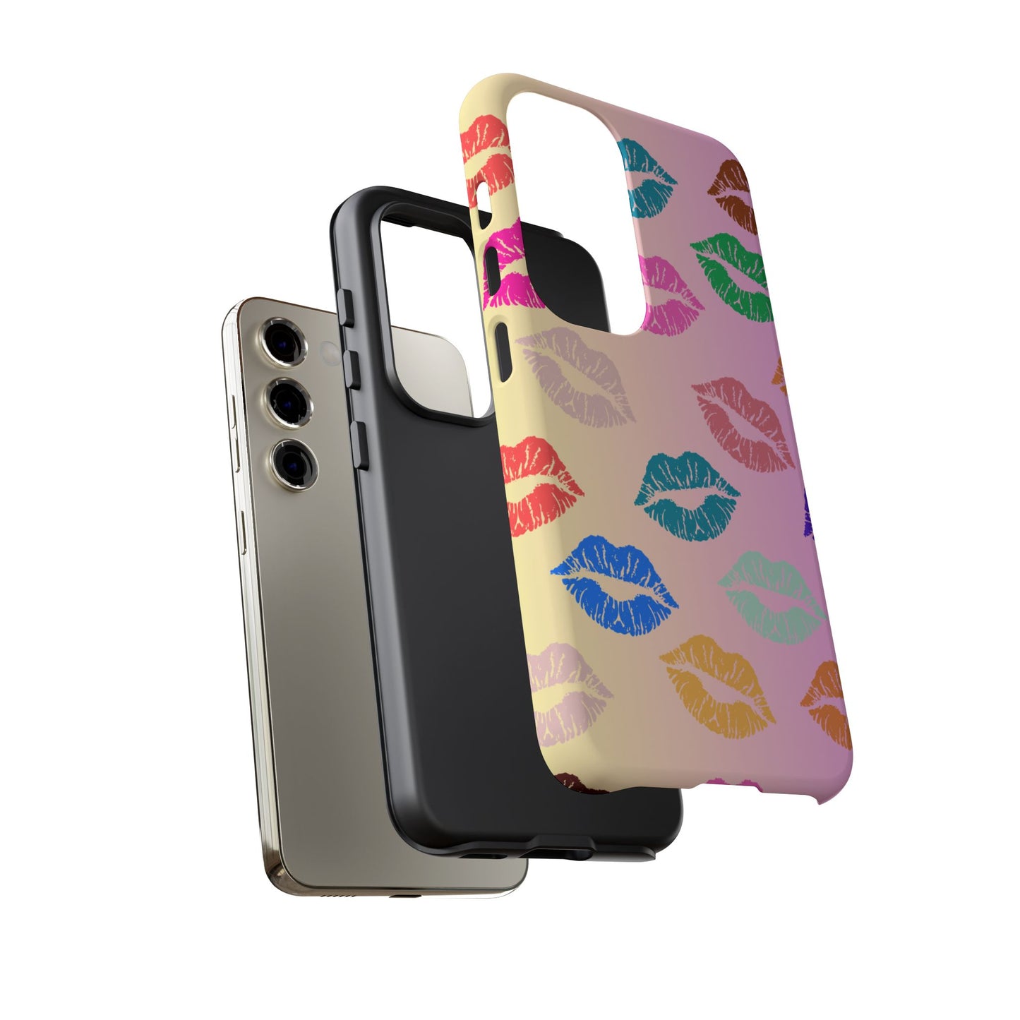 Kiss Print Tough Phone Cases Cute, Durable for Samsung
