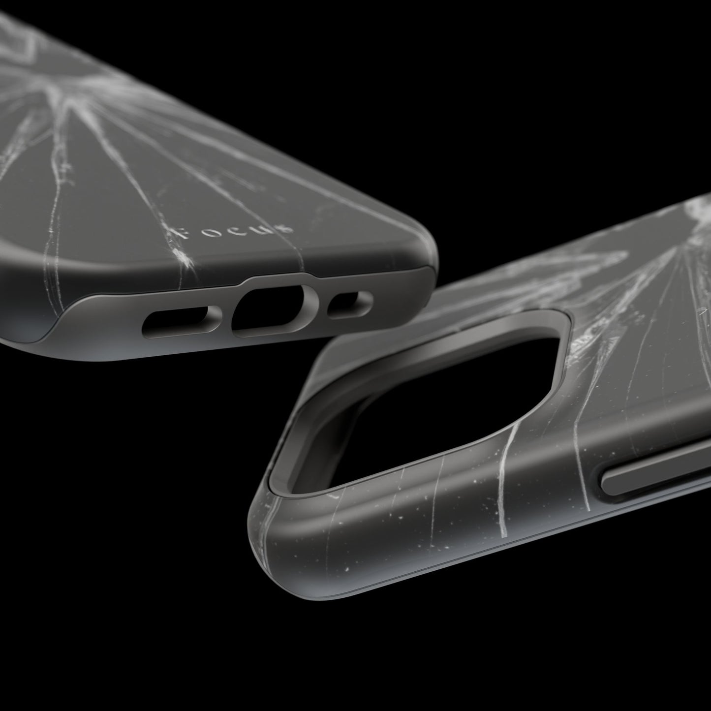 Durable Magnetic FOCUS Broken Glass Stylish Tough Case