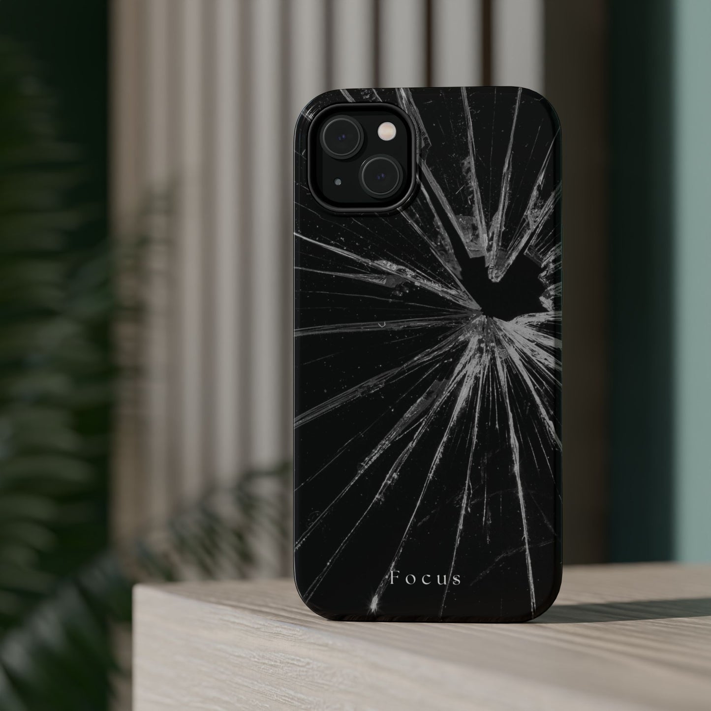 Durable Magnetic FOCUS Broken Glass Stylish Tough Case