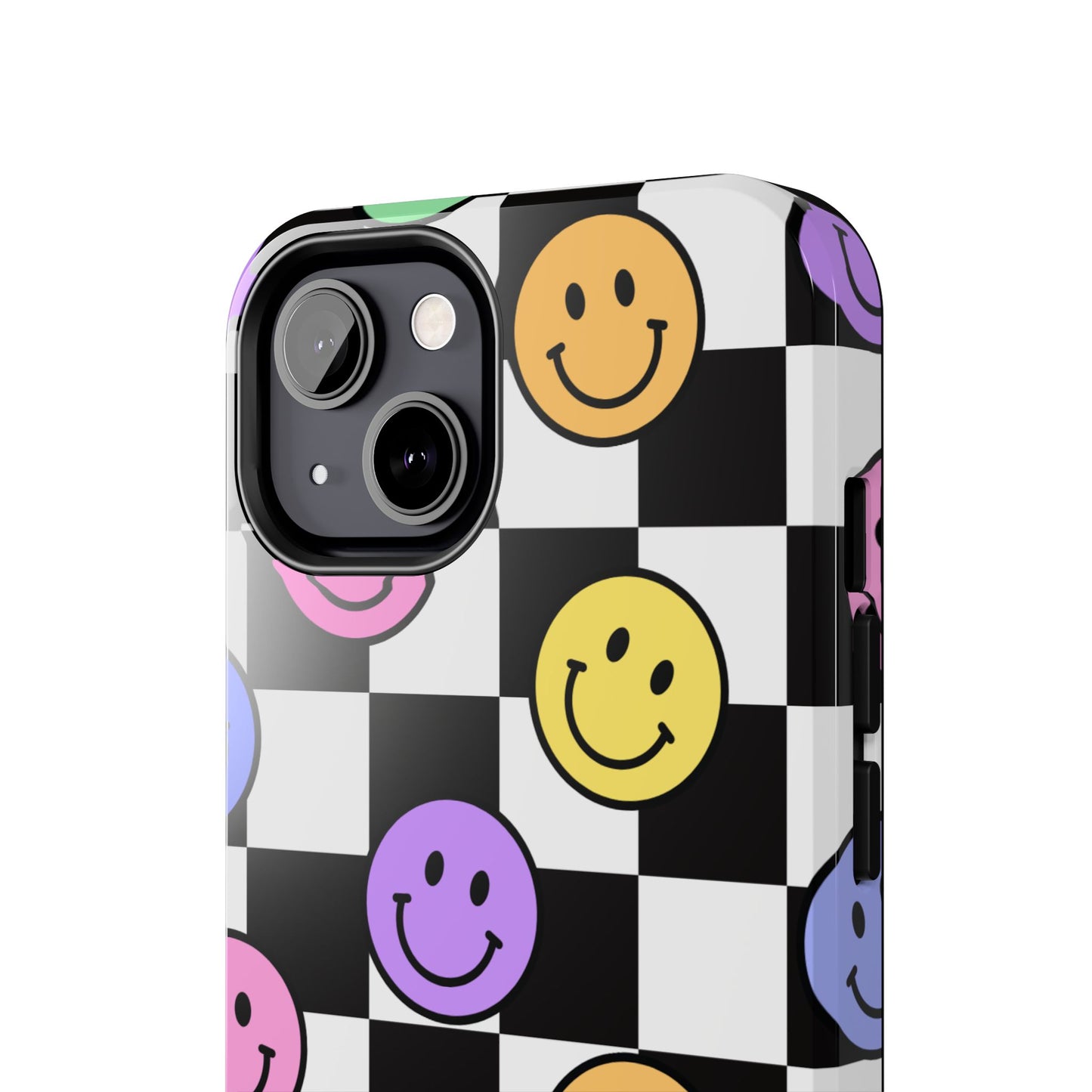 Colorful Smiley Face Phone Case, Durable Phone Cover, Fun Tech Accessories, Great for Gifts, Birthday, Holiday