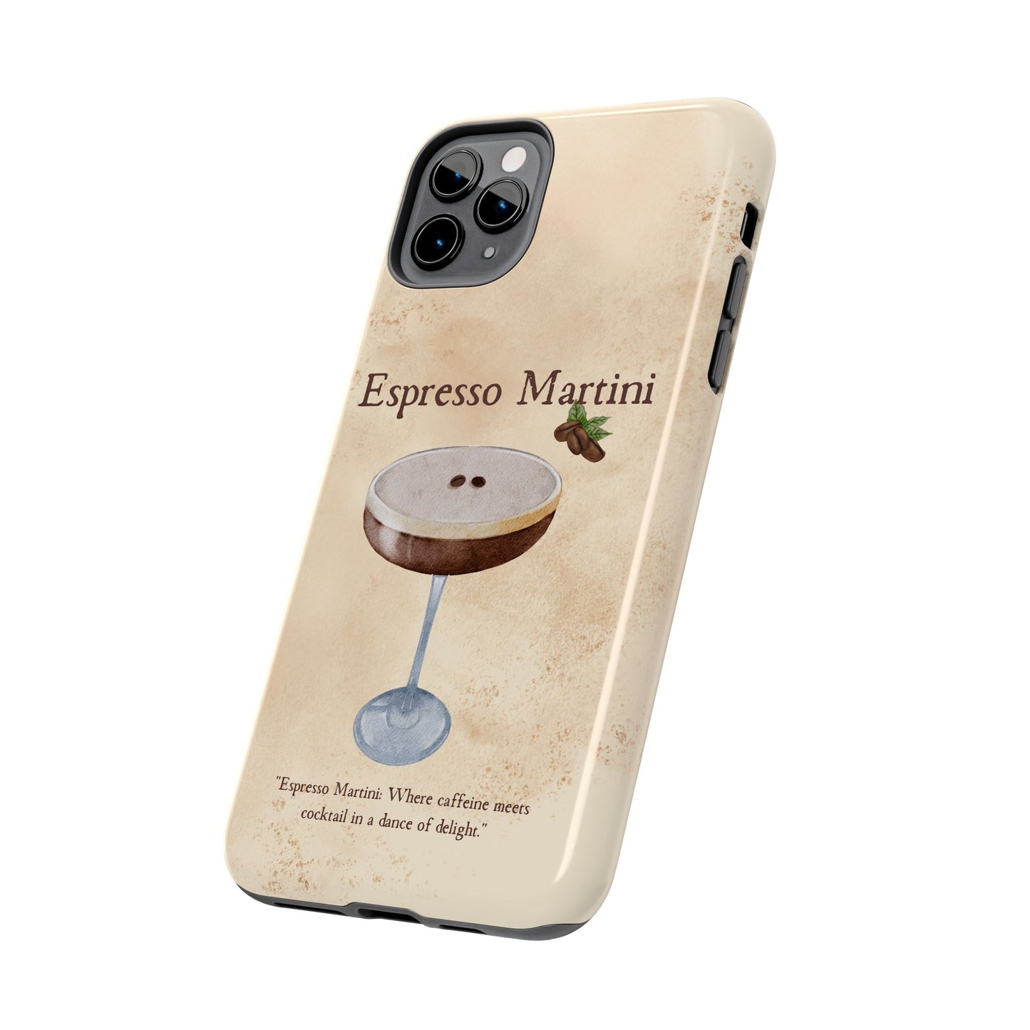Espresso Martini Tough Phone Cases | Stylish Drink Design | Unique Gift for Cocktail Lovers | Perfect for Any Occasion