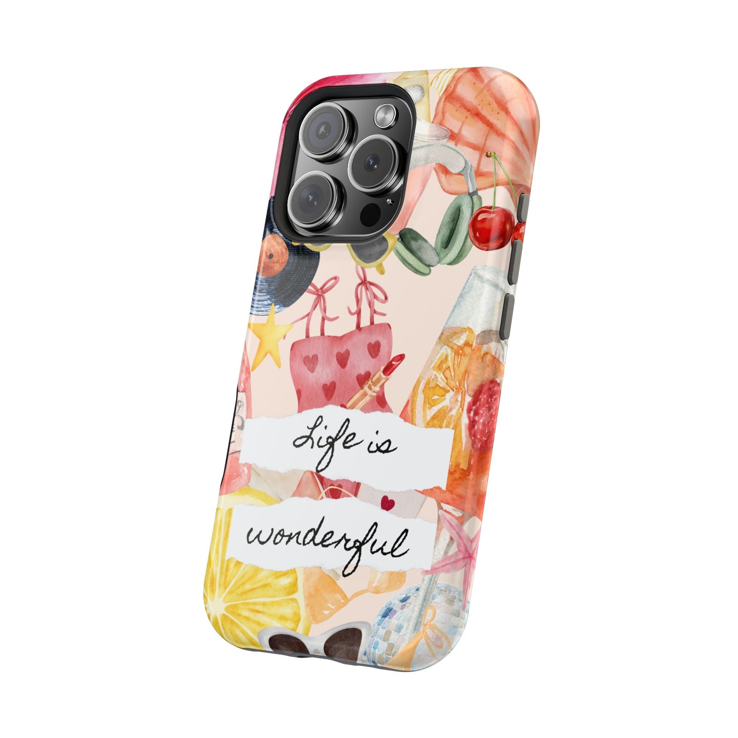 Life is Wonderful, Stylish Phone Cover, Cute Phone Accessory, Gift for Her, Summer Vibe Phone Case