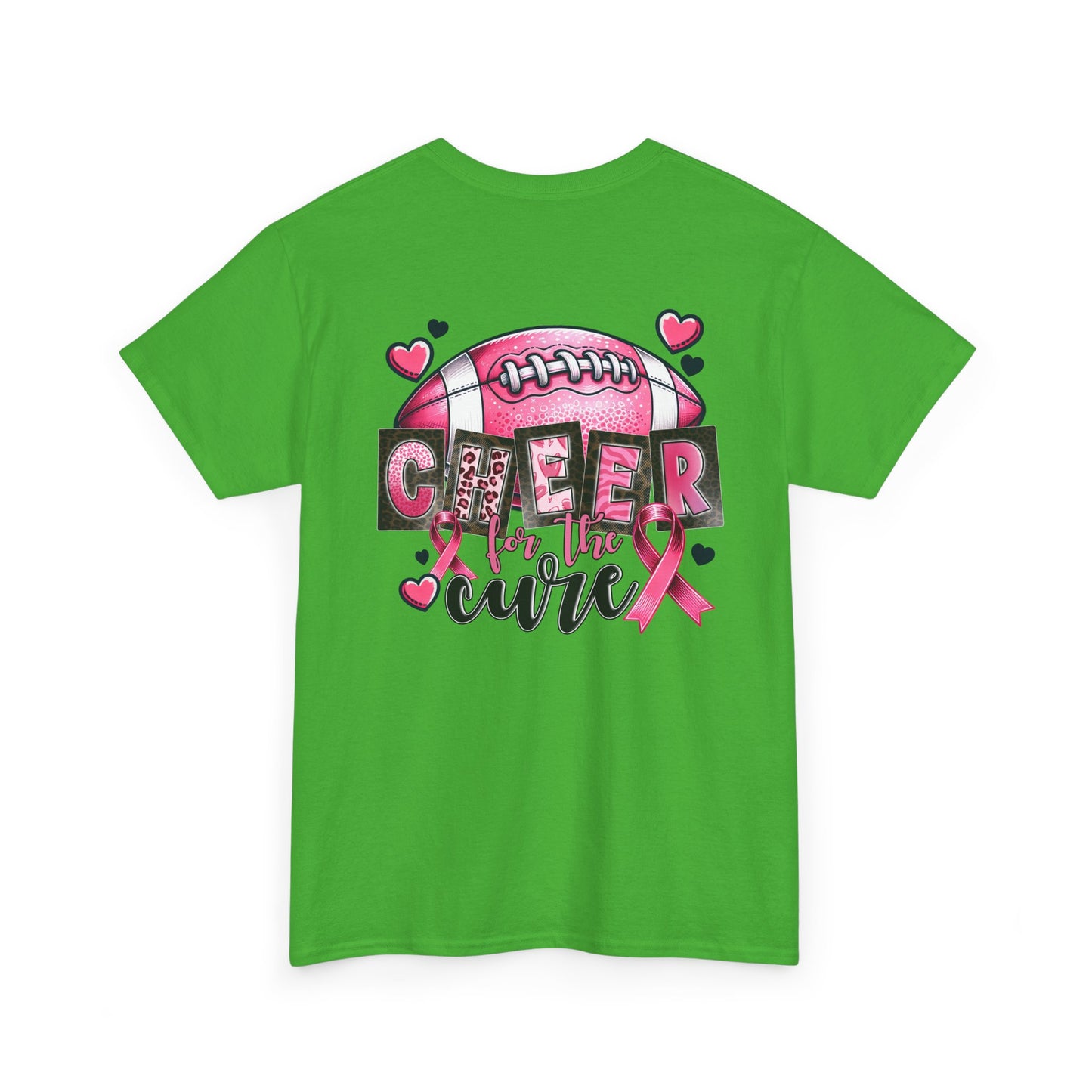Breast Cancer Awareness Tee - "Cheer for the cure" Unisex Cotton Shirt