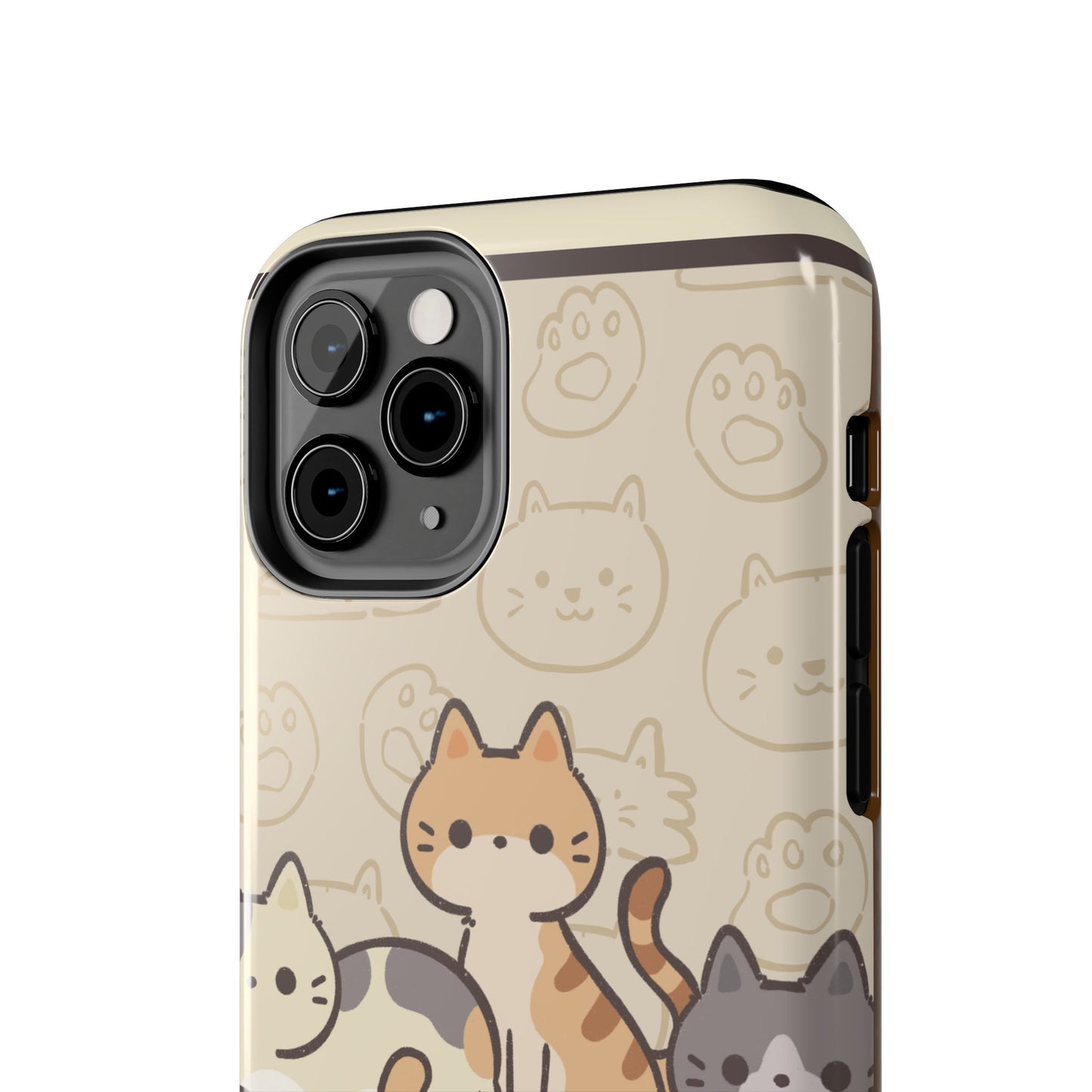 Cute Cat Tough Phone Case - Don’t Touch My Phone!