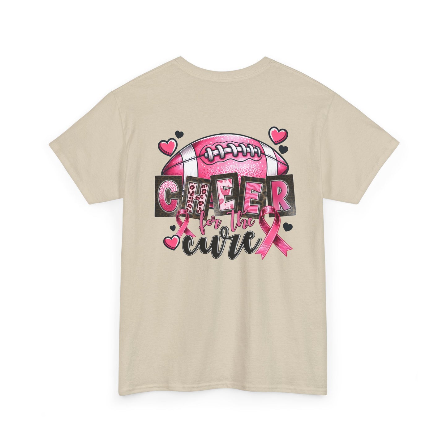 Breast Cancer Awareness Tee - "Cheer for the cure" Unisex Cotton Shirt