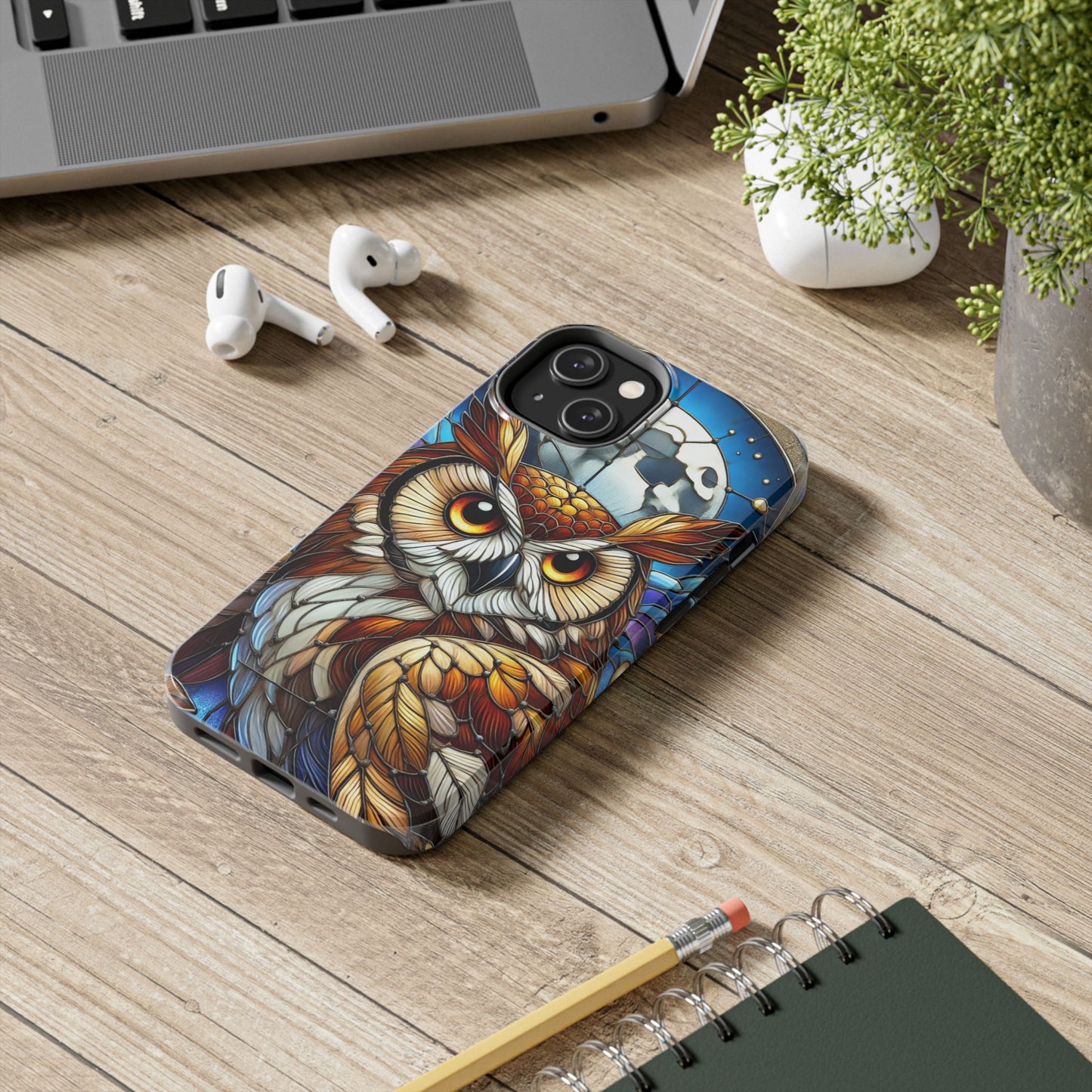 IPhone Case - Owl Stained Glass Design - Durable Protection