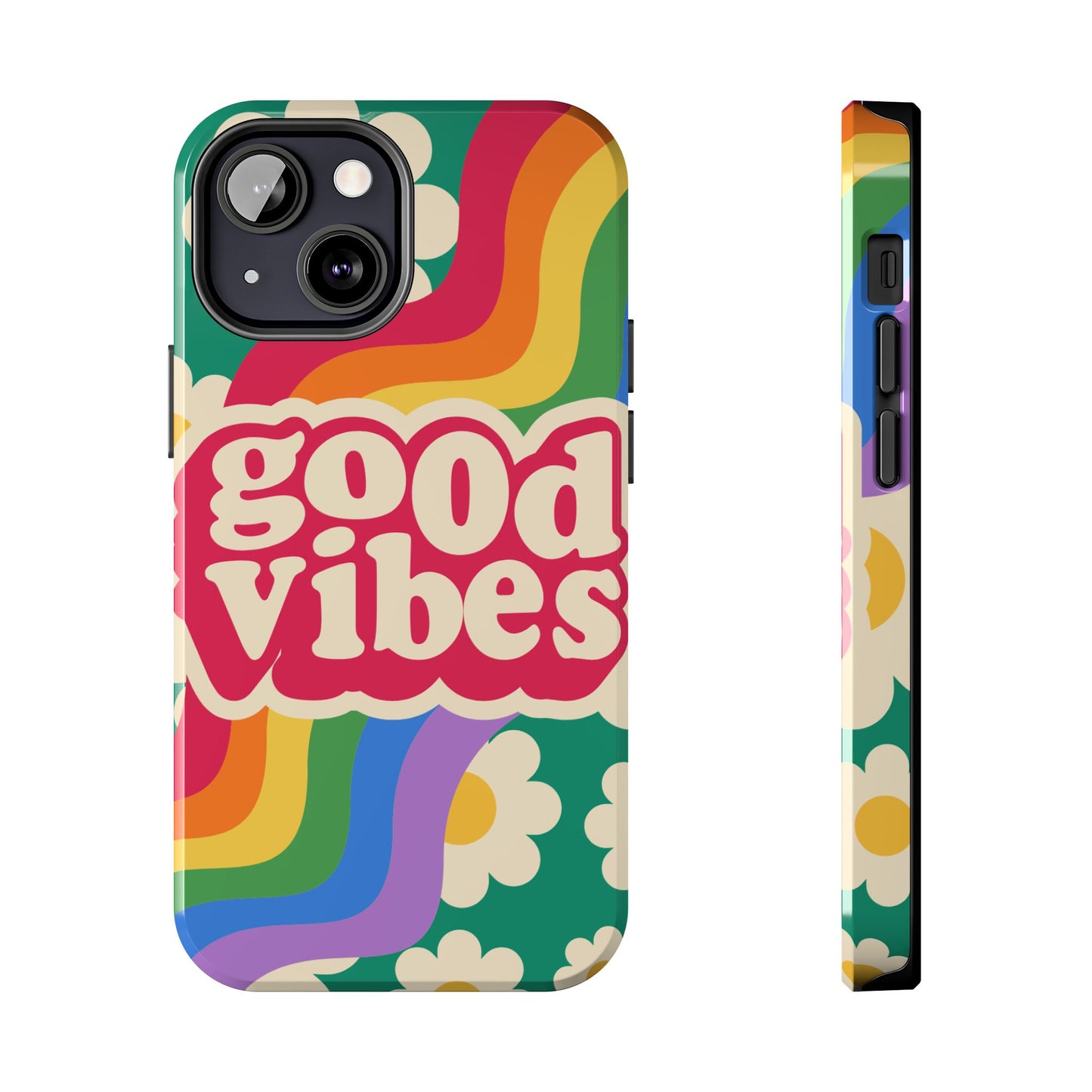 Good Vibes Tough Phone Cases, Colorful, Cheerful Phone Protection, Gifts for Friends