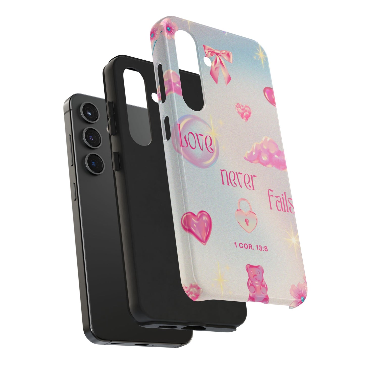 Love Never Fails Bible Verse Tough Phone Case