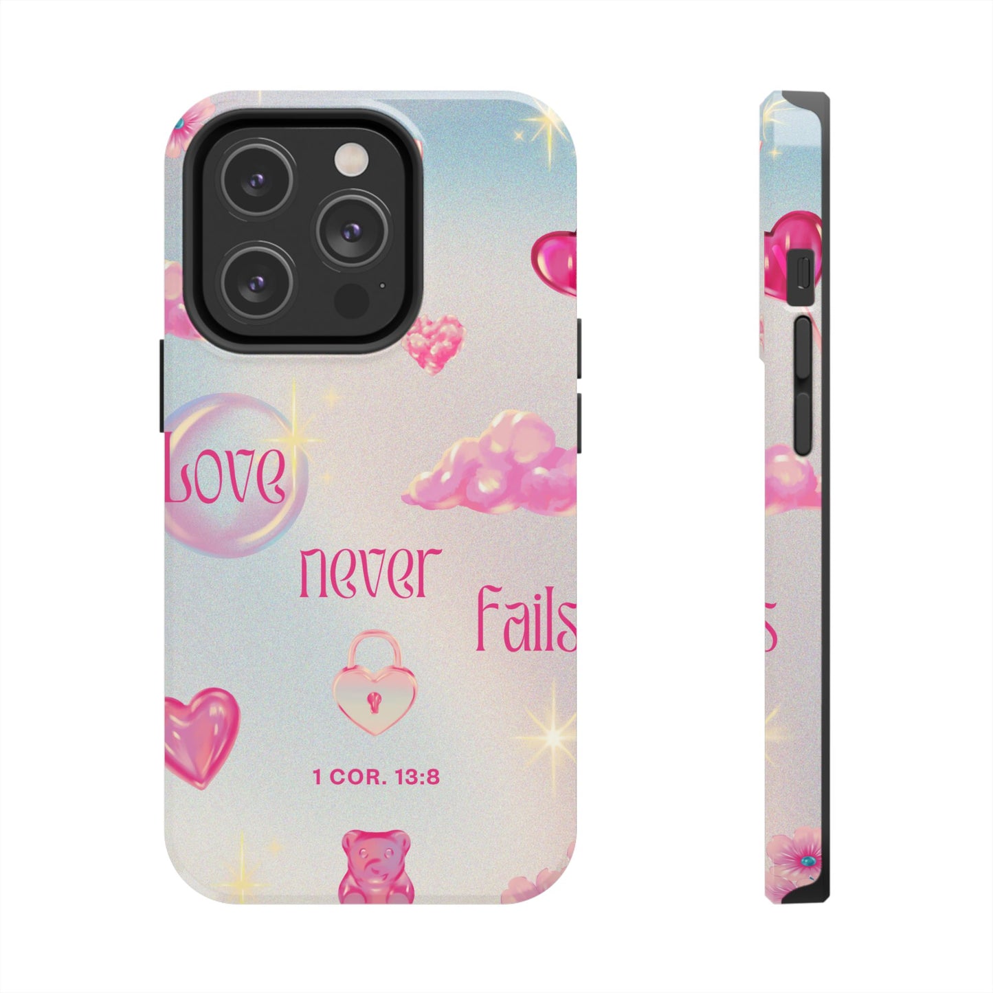 Love Never Fails Bible Verse Tough Phone Case