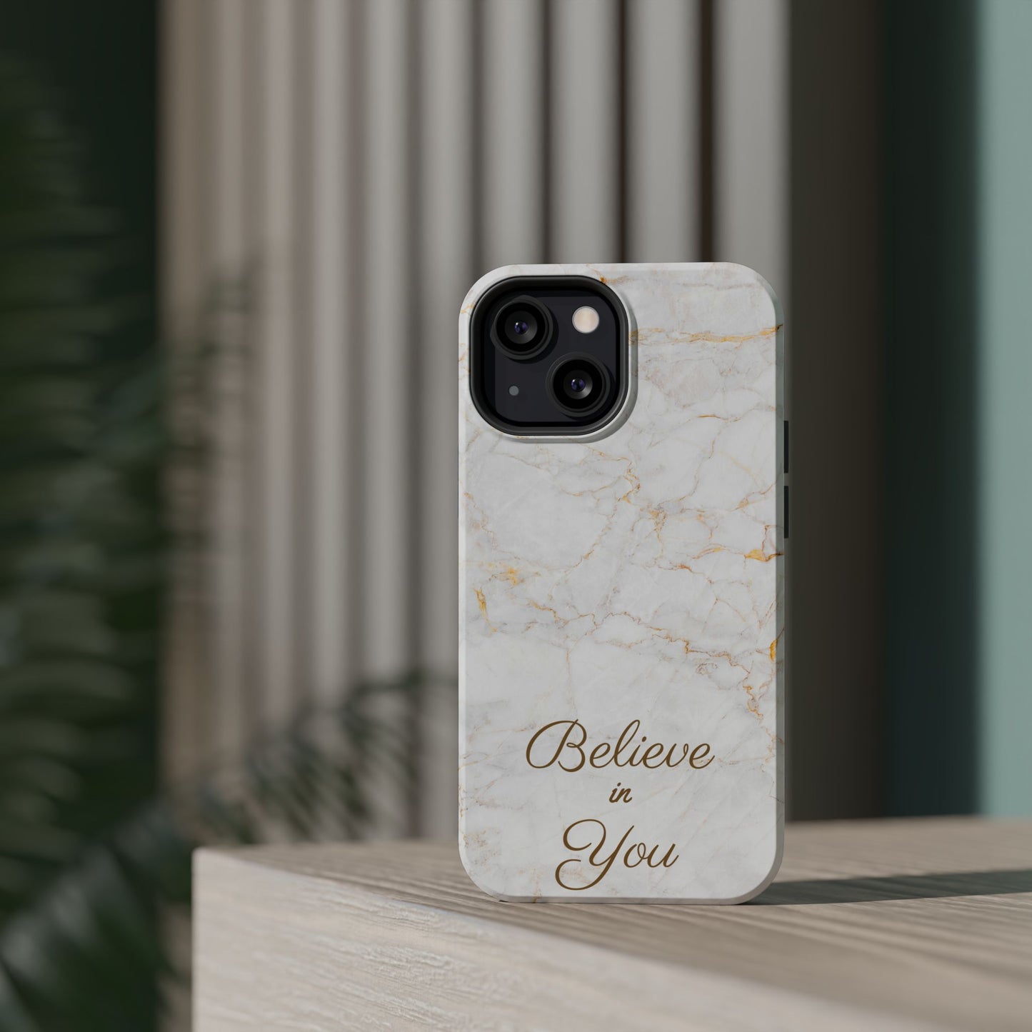 Elegant Motivational, Inspirational - Believe in You, Tough MAGNETIC Phone Case
