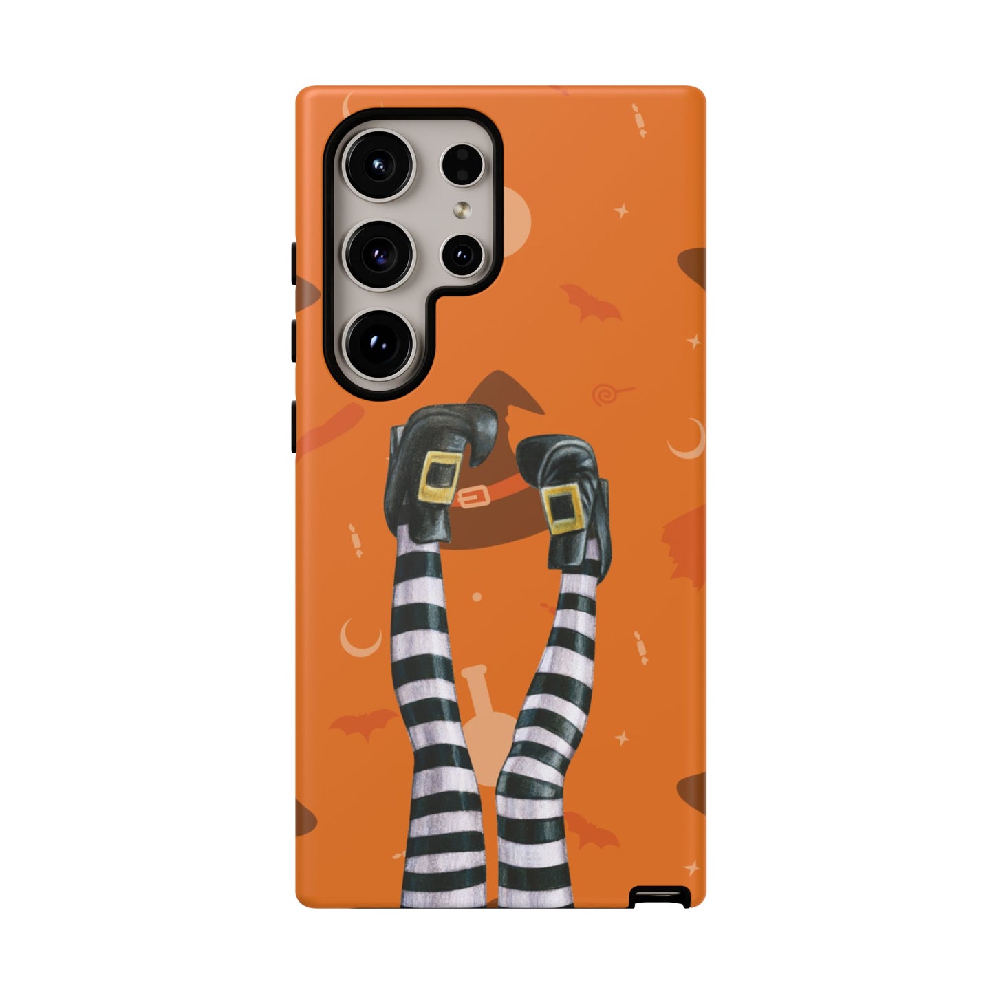 Halloween Phone Case, Spooky Design, Witch Legs for Samsung