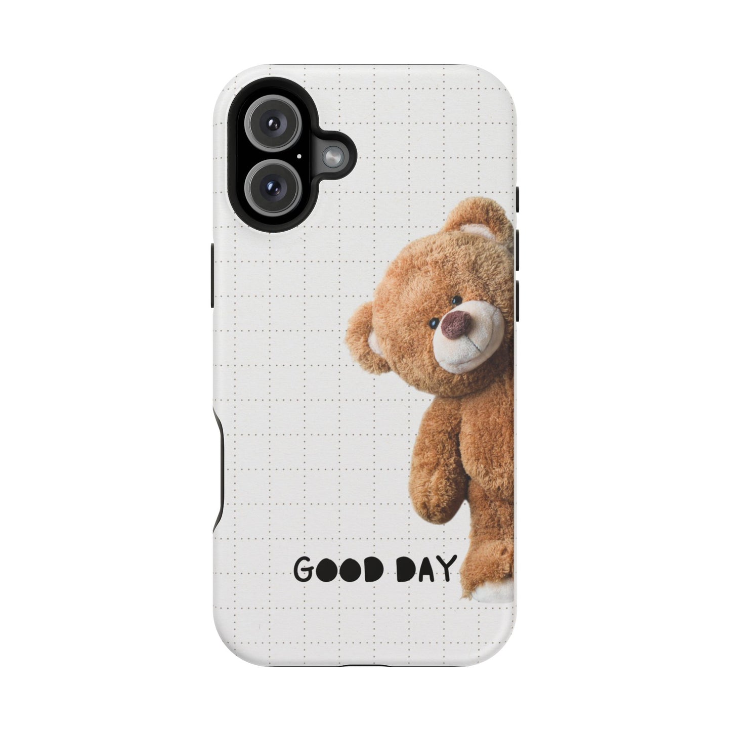 Good Day Teddy Bear MAGNETIC Phone Cases, Cute, Gift for Friends, Teddy Bear Lover's Case
