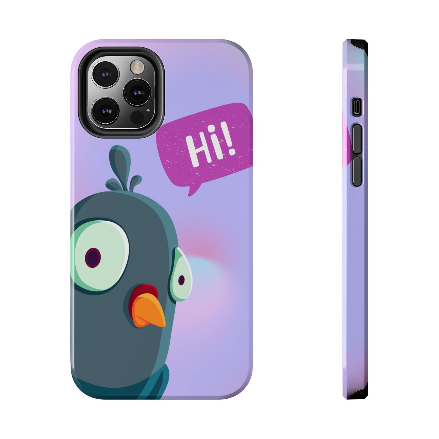 Colorful Cartoon Bird Tough Phone Case - Say Hi!