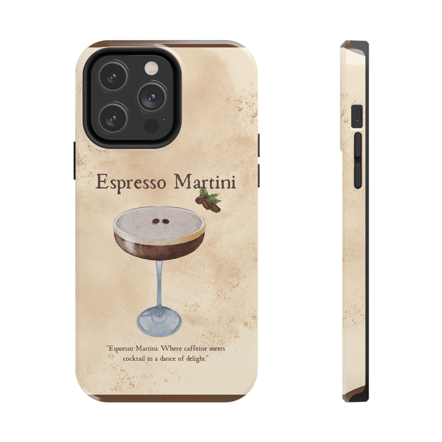 Espresso Martini Tough Phone Cases | Stylish Drink Design | Unique Gift for Cocktail Lovers | Perfect for Any Occasion