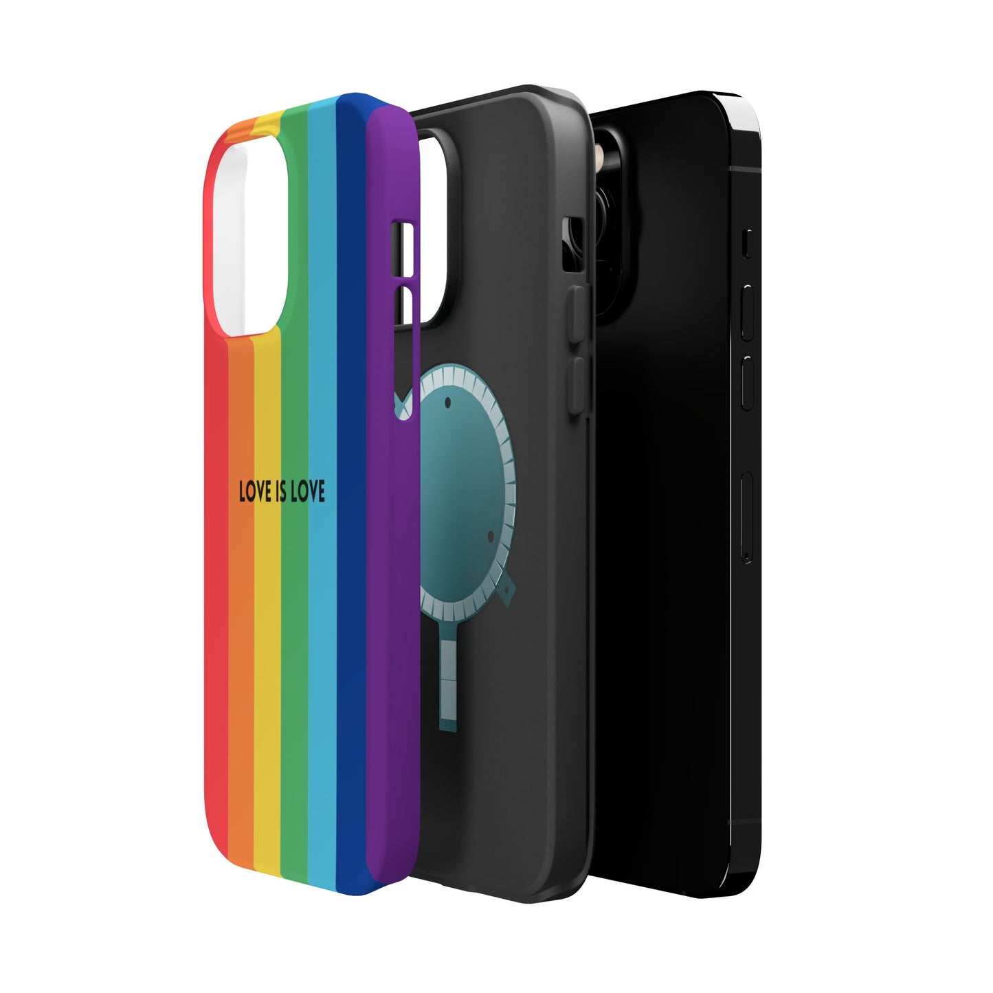 lOVE IS LOVE- Rainbow, LGBTQ+ Pride MAGNETIC Phone Case