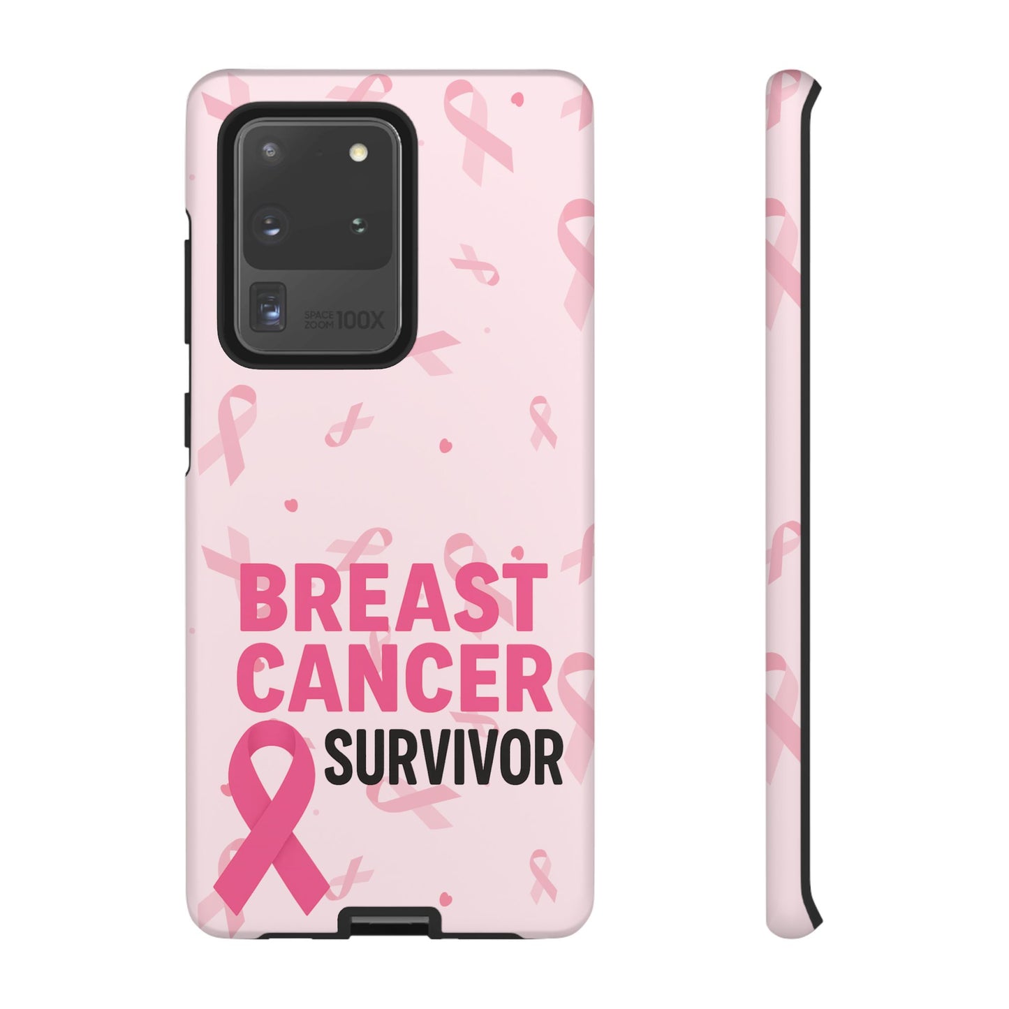 Breast Cancer Survivor Phone Case, Cancer Awareness, Pink Ribbon Design, Tough Cases for Samsung