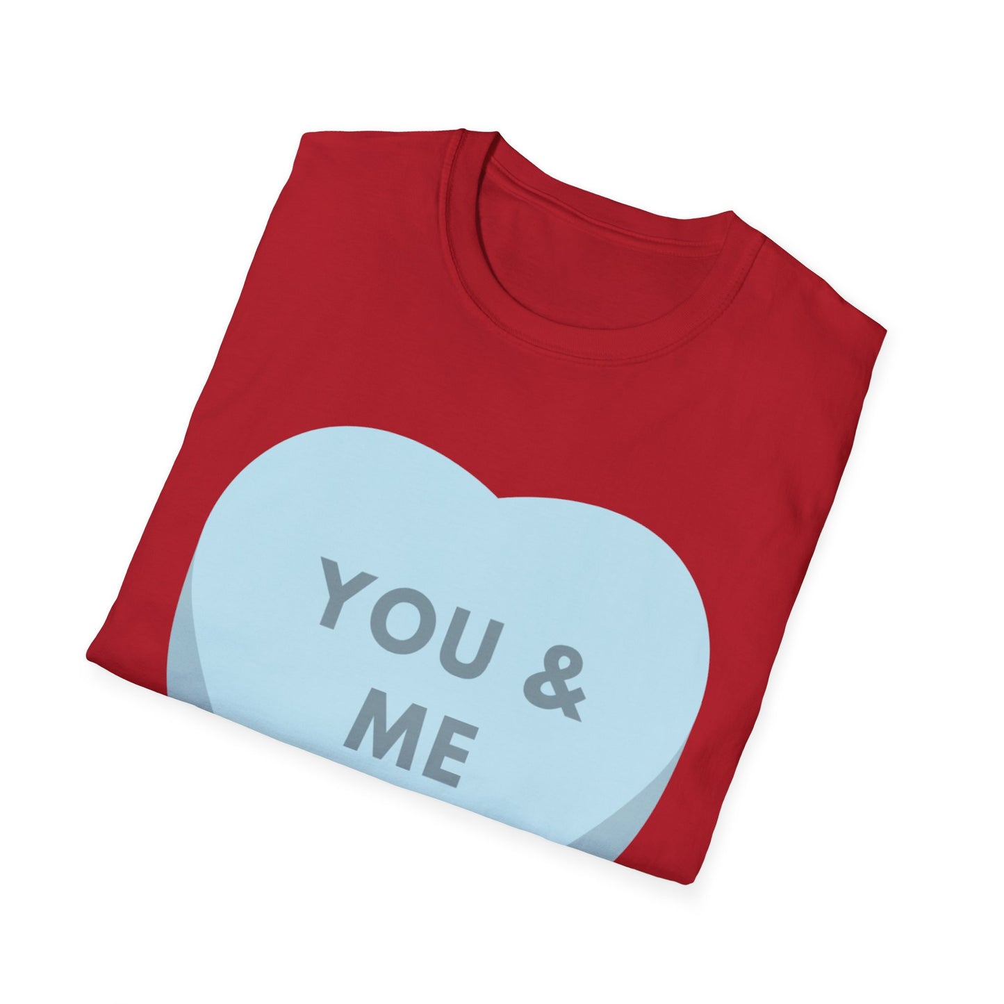 Couples Heart Graphic UnisexT-Shirt - 'You & Me' Design
