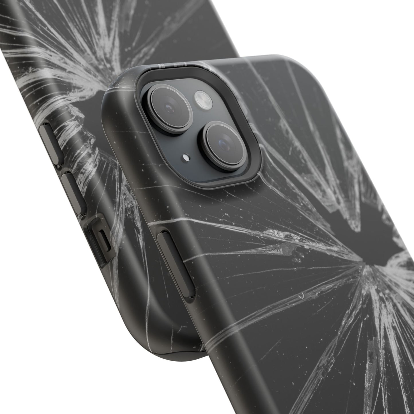 Durable Magnetic FOCUS Broken Glass Stylish Tough Case