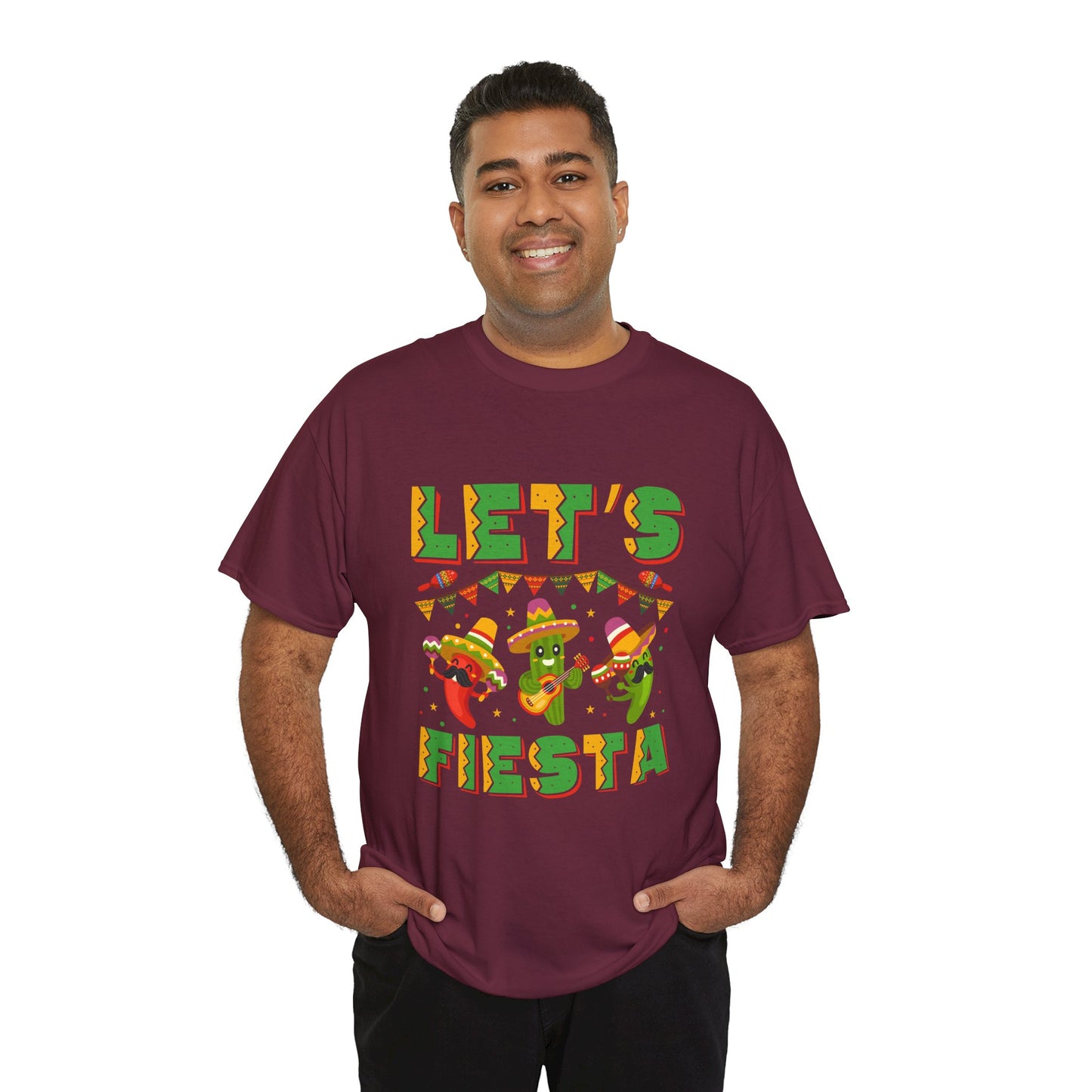 Let's Fiesta Unisex Heavy Cotton Tee - Fun Party Shirt for Celebrations