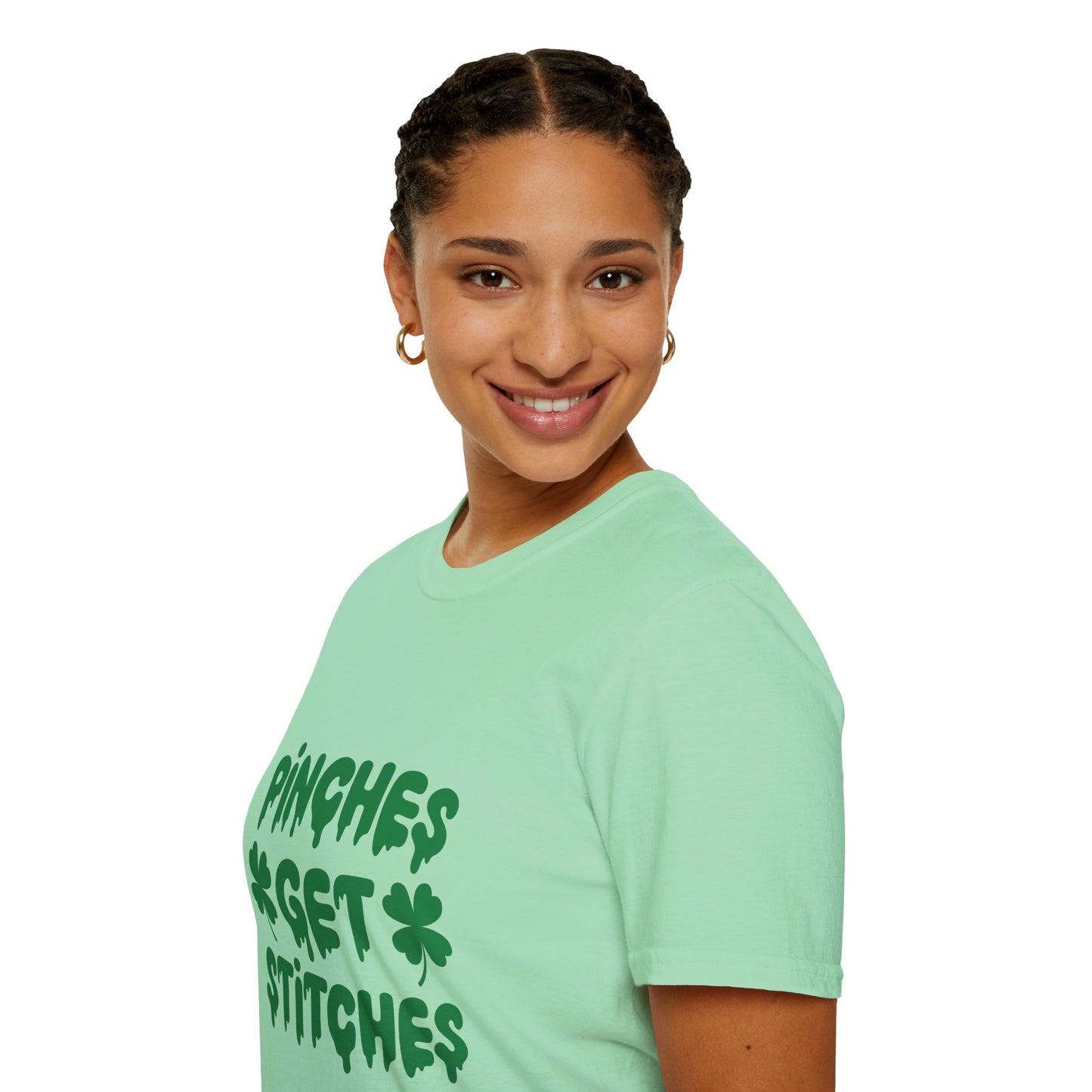 St Patrick's Day Unisex T-Shirt - 'Pinches Get Stitches' Tee