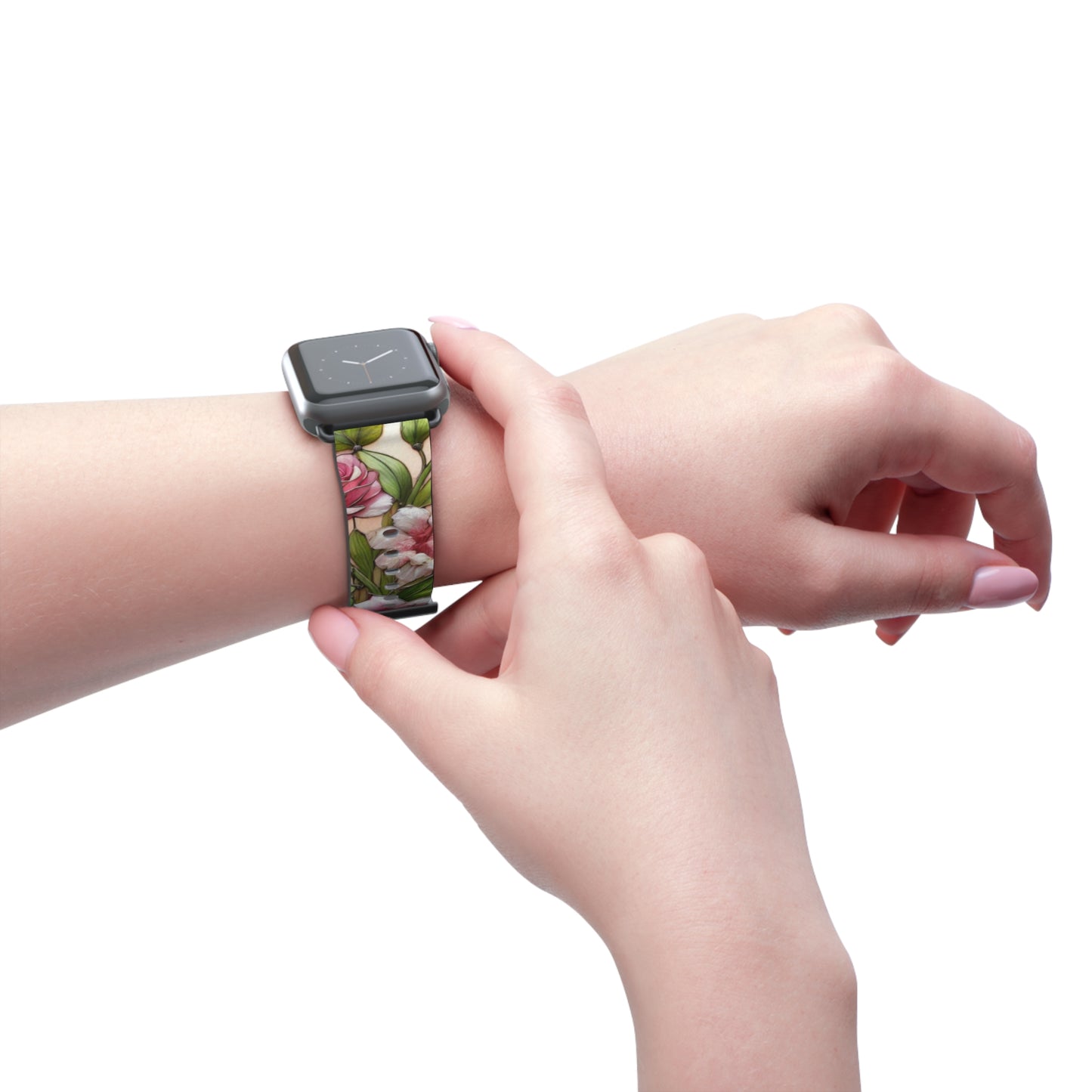 Floral Watch Band - Vibrant Bloom Design for Smartwatches