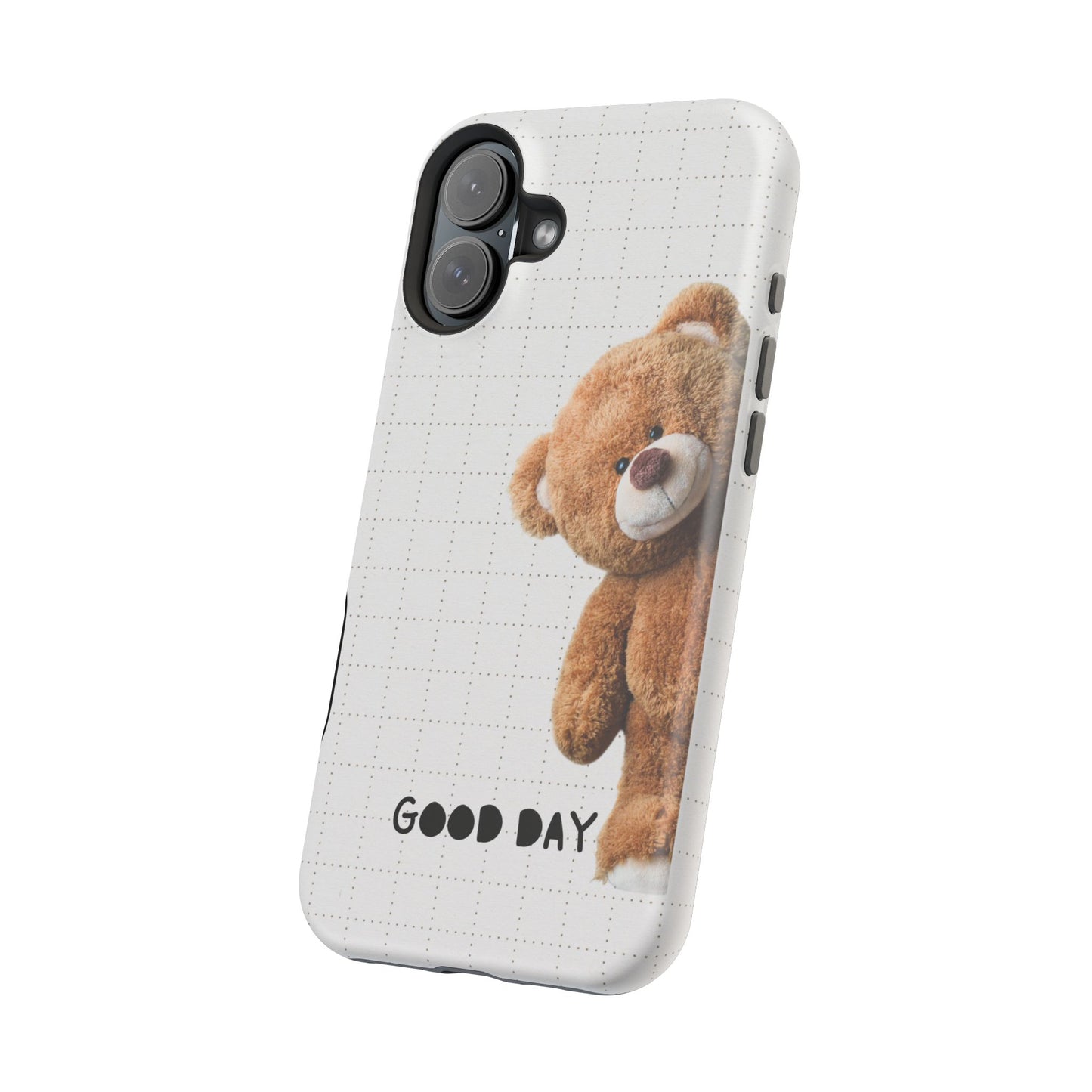 Good Day Teddy Bear MAGNETIC Phone Cases, Cute, Gift for Friends, Teddy Bear Lover's Case