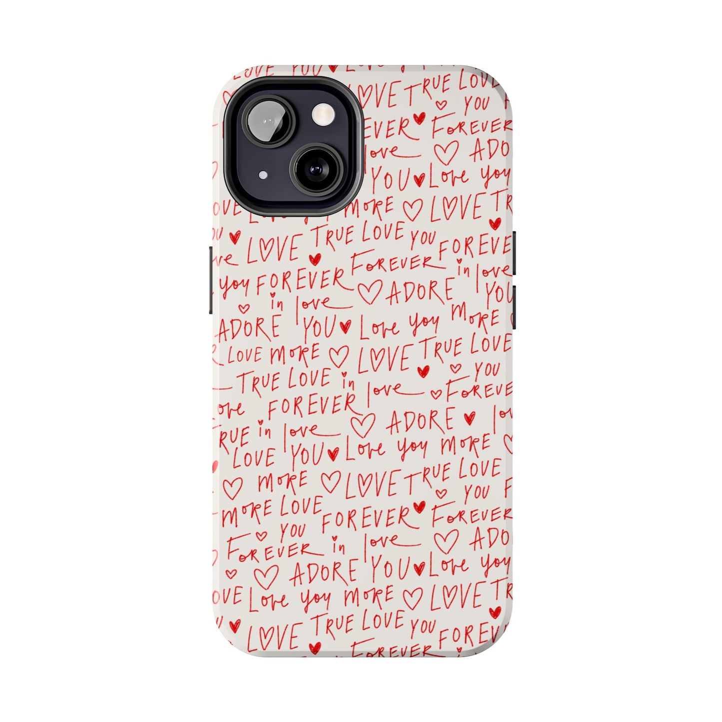 Love Hearts Tough Case for iPhone, Cute Heart Design, Adore You Case, True Love Protection