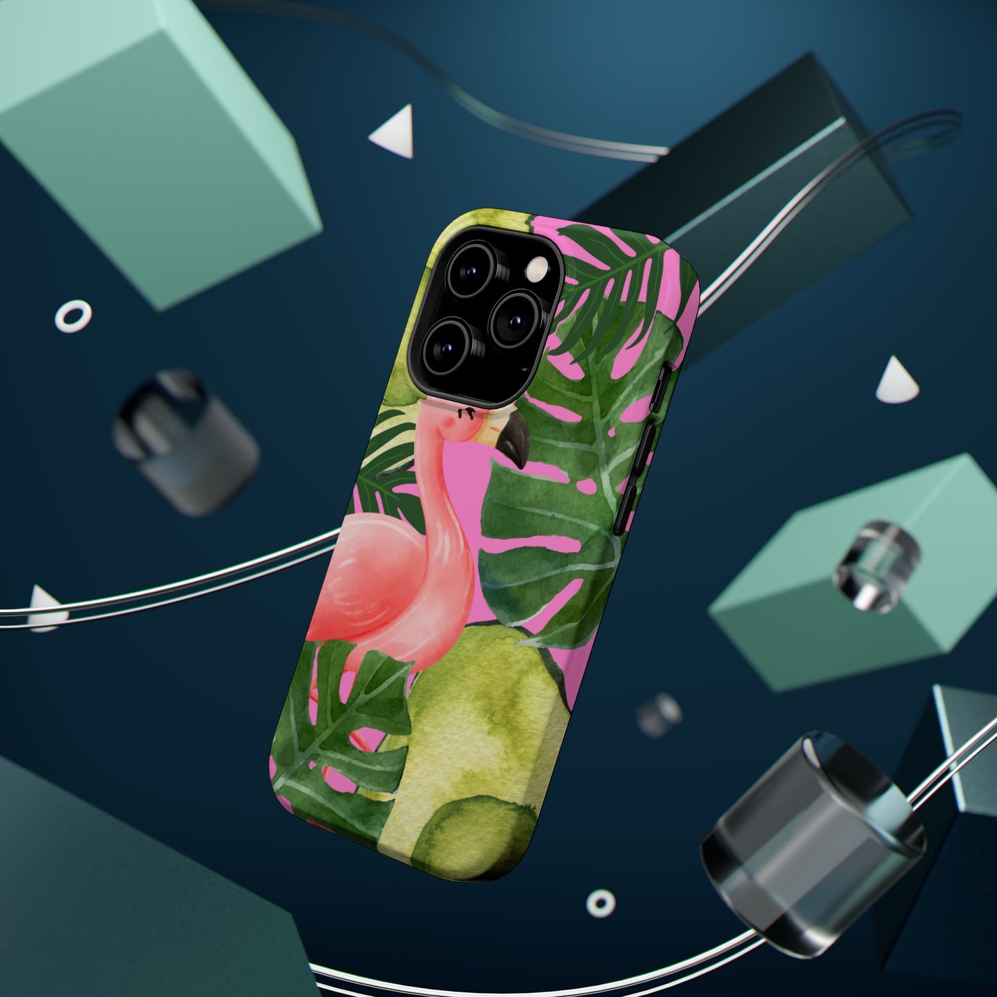 Tropical Flamingo, Cute, Summer Vibes MAGNETIC Tough Phone Case