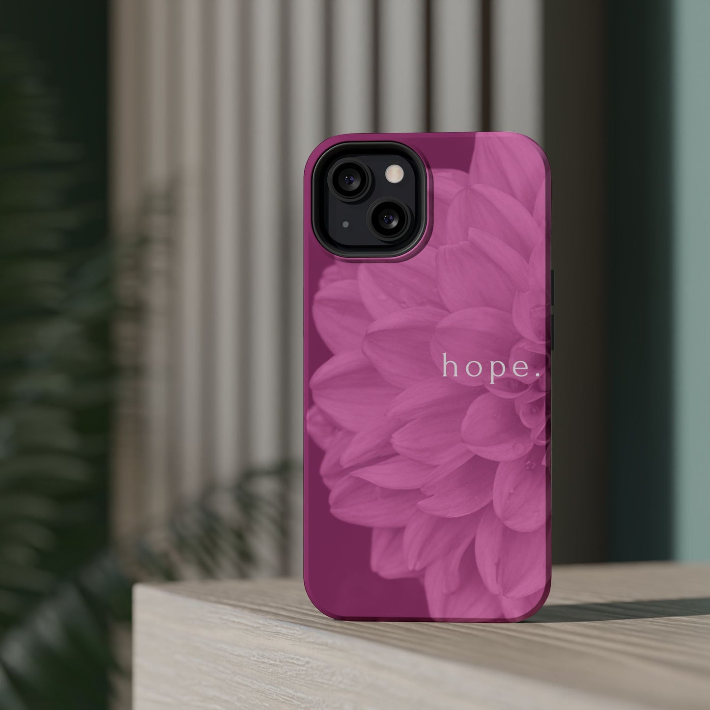 Hopeful, Inspirational Pink Flower Design Phone Case