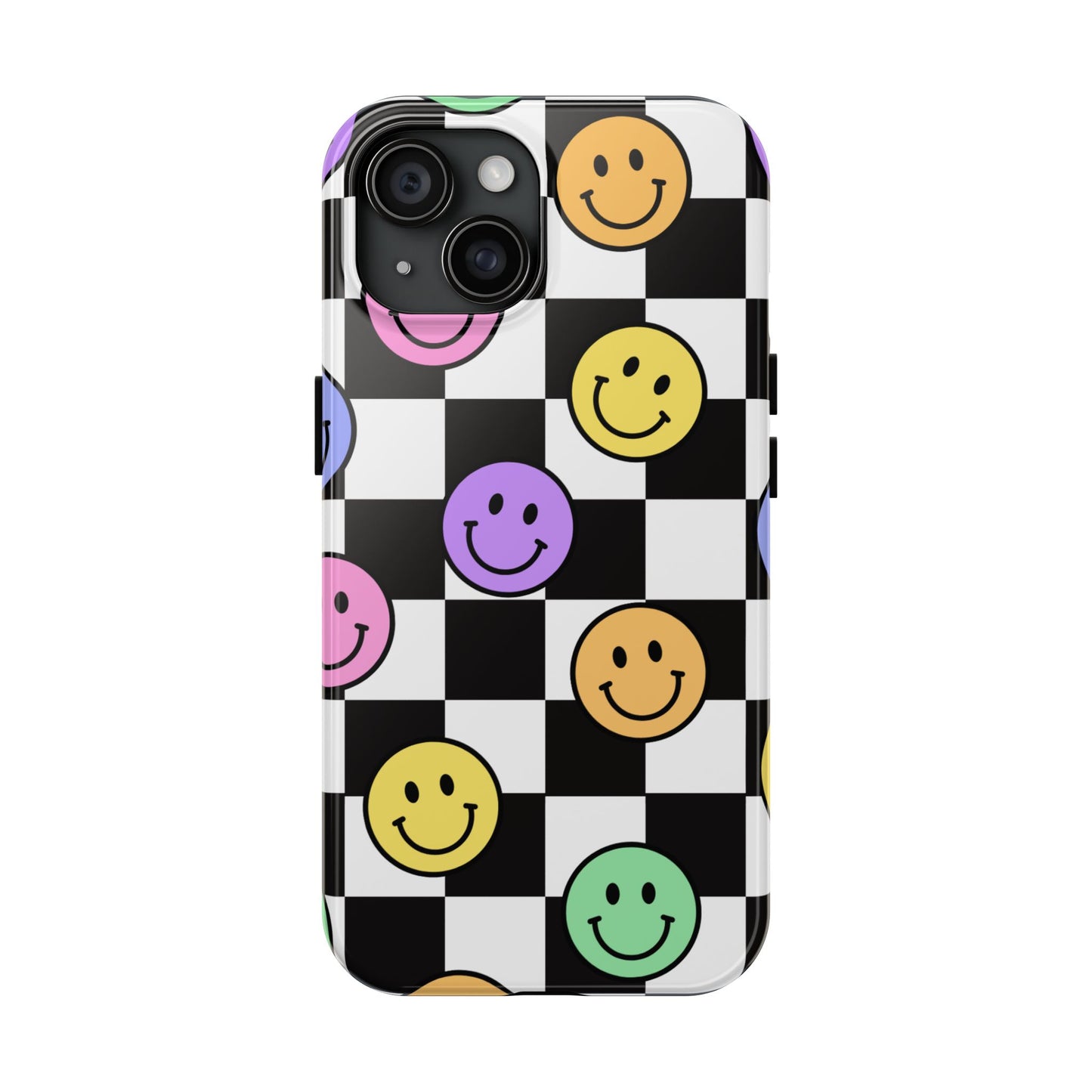 Colorful Smiley Face Phone Case, Durable Phone Cover, Fun Tech Accessories, Great for Gifts, Birthday, Holiday